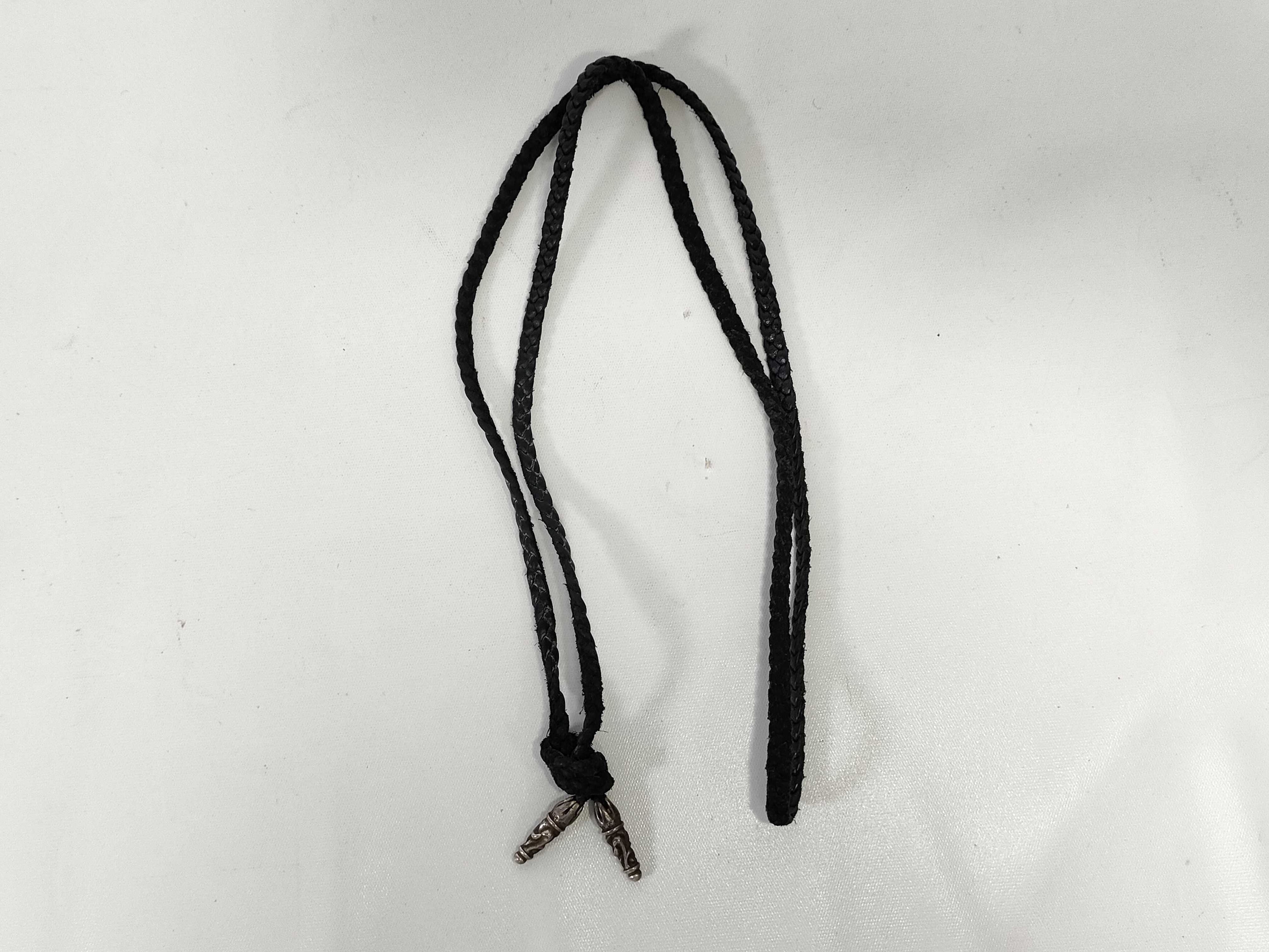 c. 1994 Chrome Hearts Sterling Silver Braided Leather Necklace