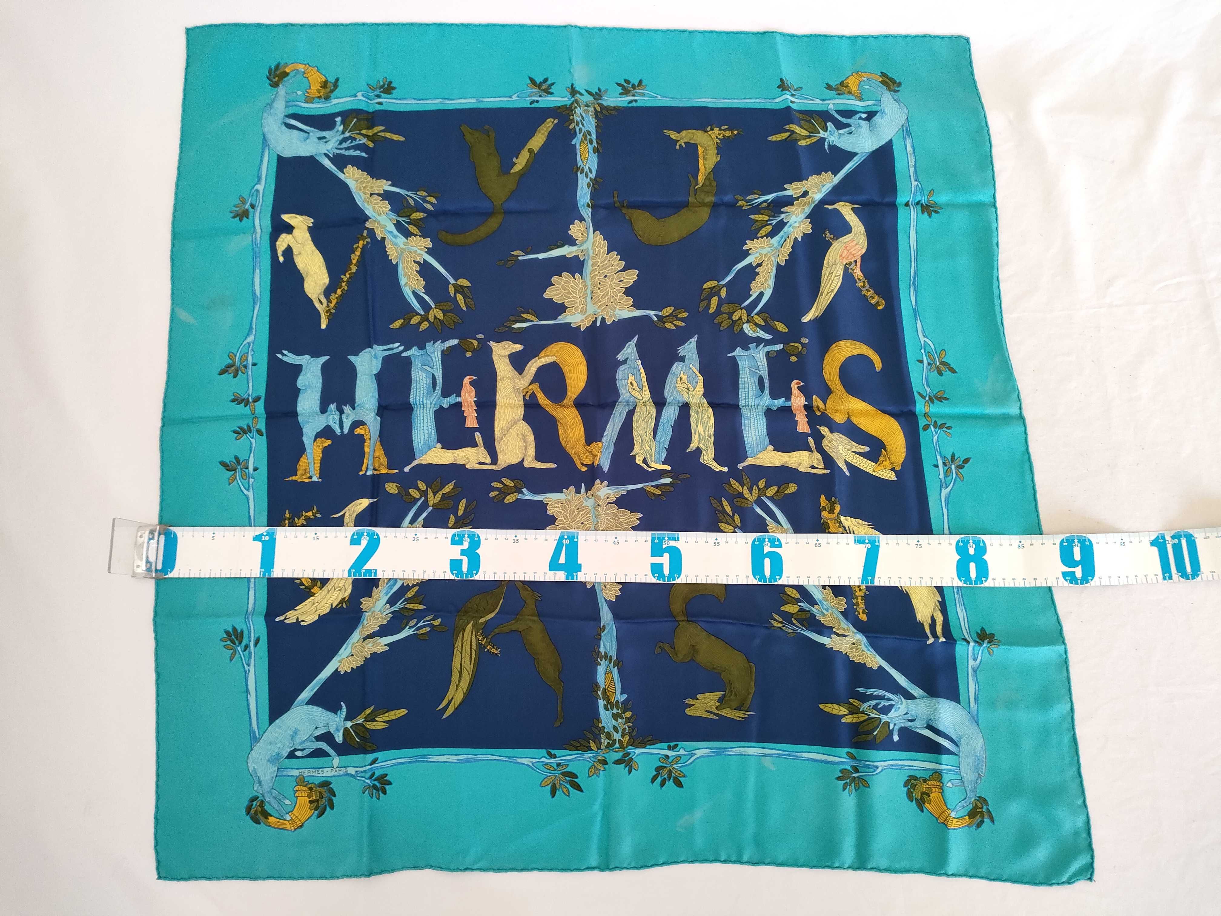 Hermes Alphabet III Silk Scarf