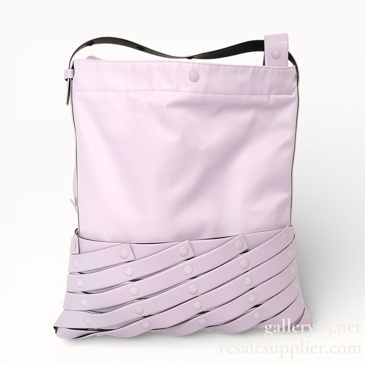 Issey Miyake Lilac Spiral Grid Shoulder Bag