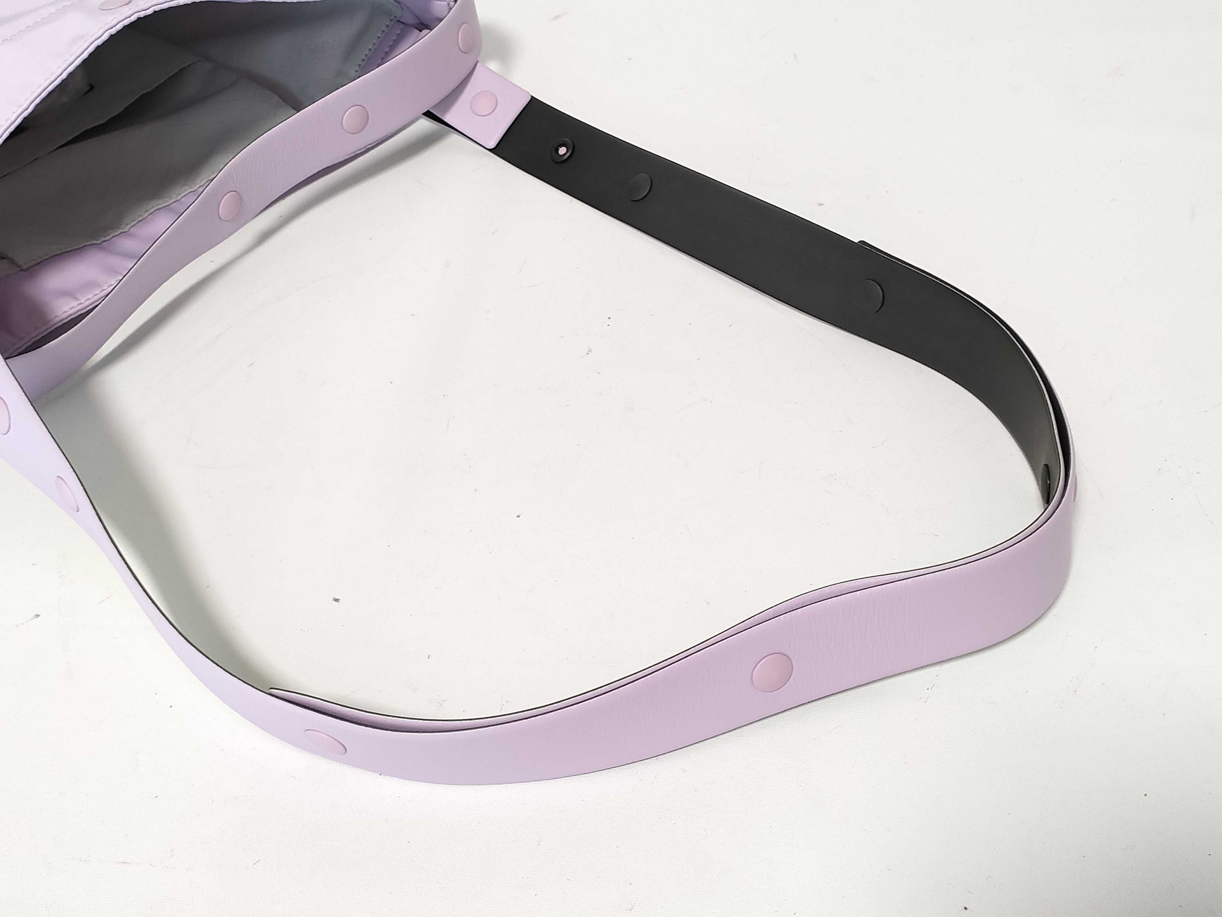 Issey Miyake Lilac Spiral Grid Shoulder Bag