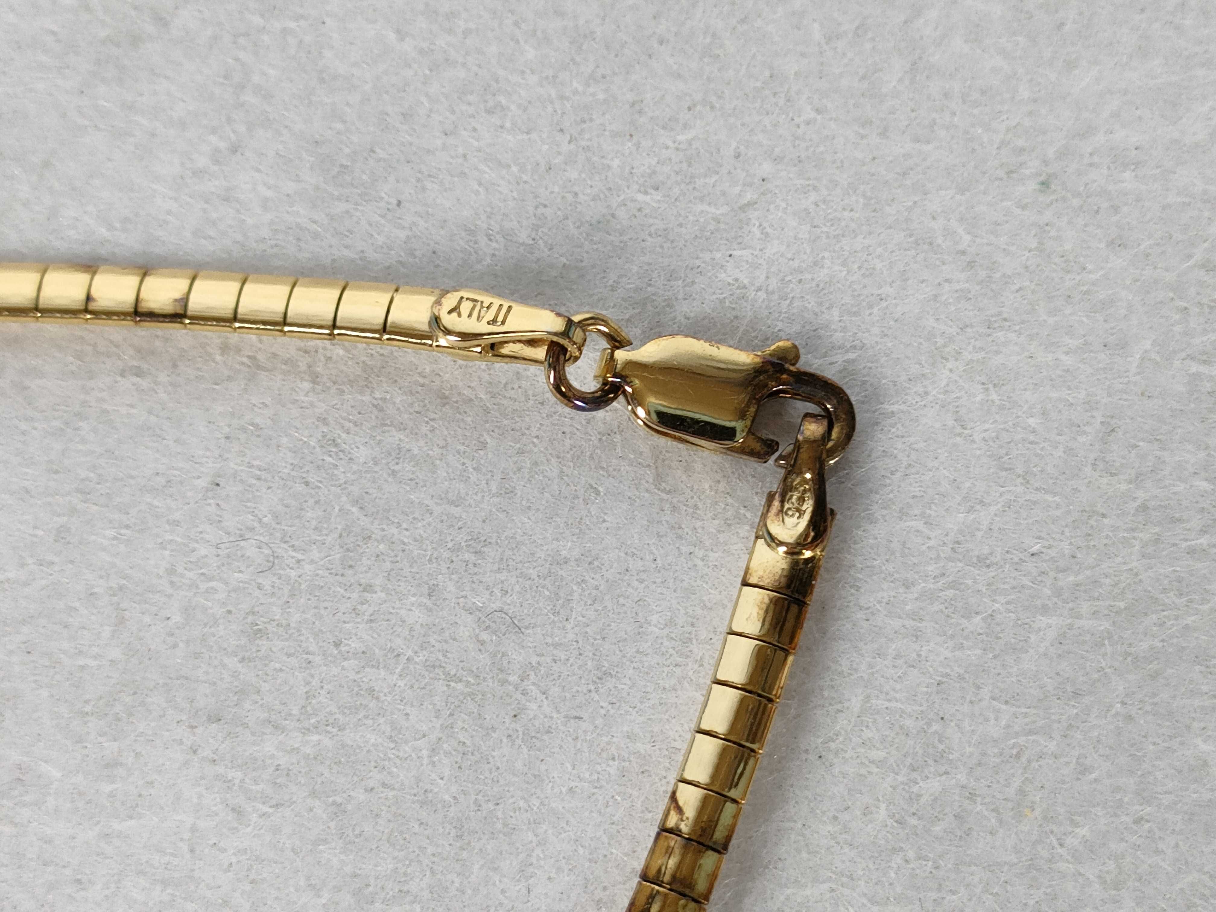 Gilt Sterling Silver Omega Chain Pearl Drop Necklace