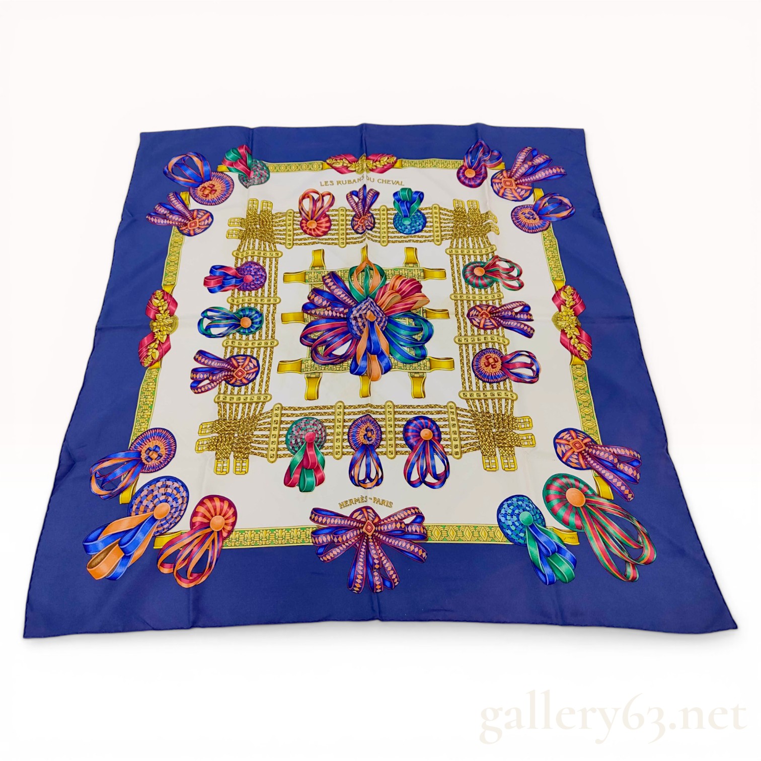 Hermes Les Rubans du Cheval Silk Scarf by Joachim Metz