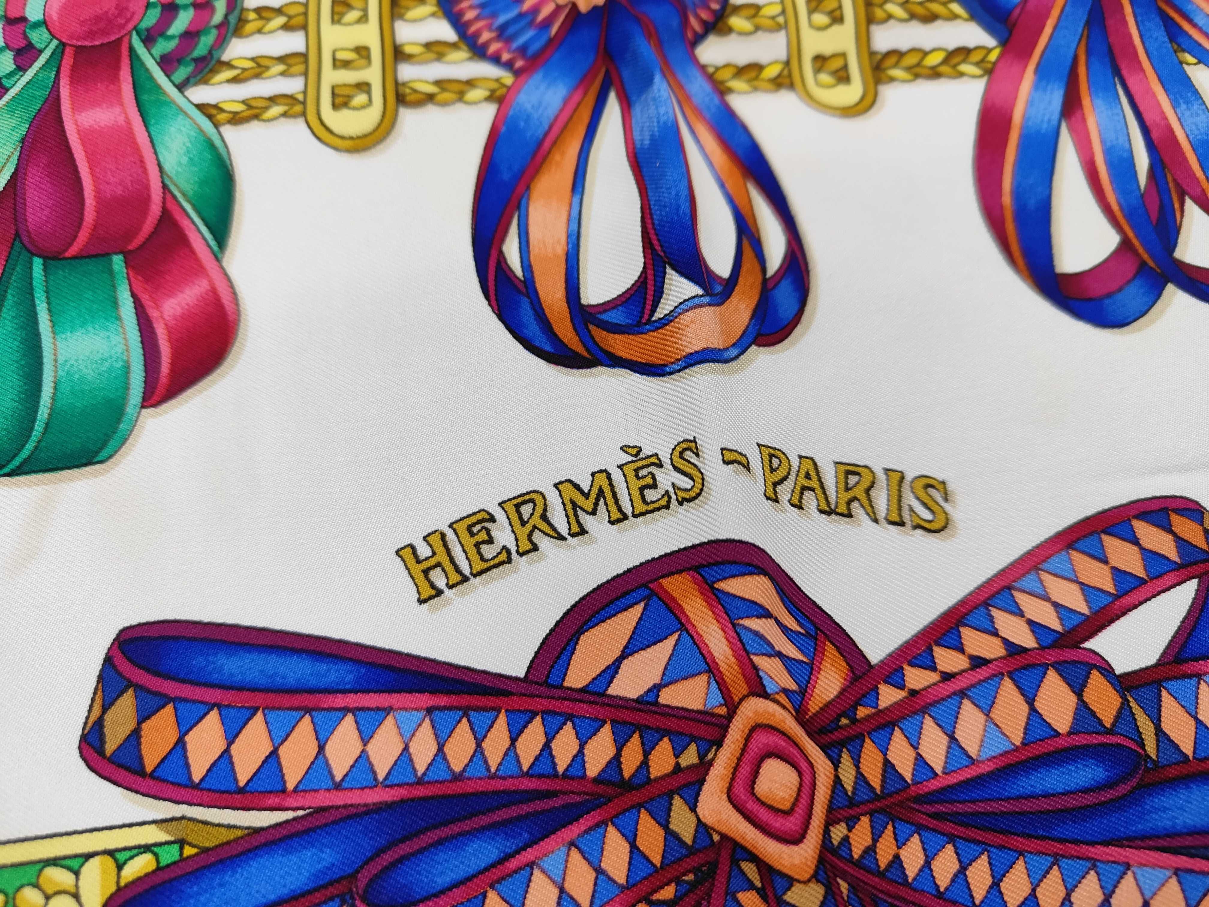 Hermes Les Rubans du Cheval Silk Scarf by Joachim Metz