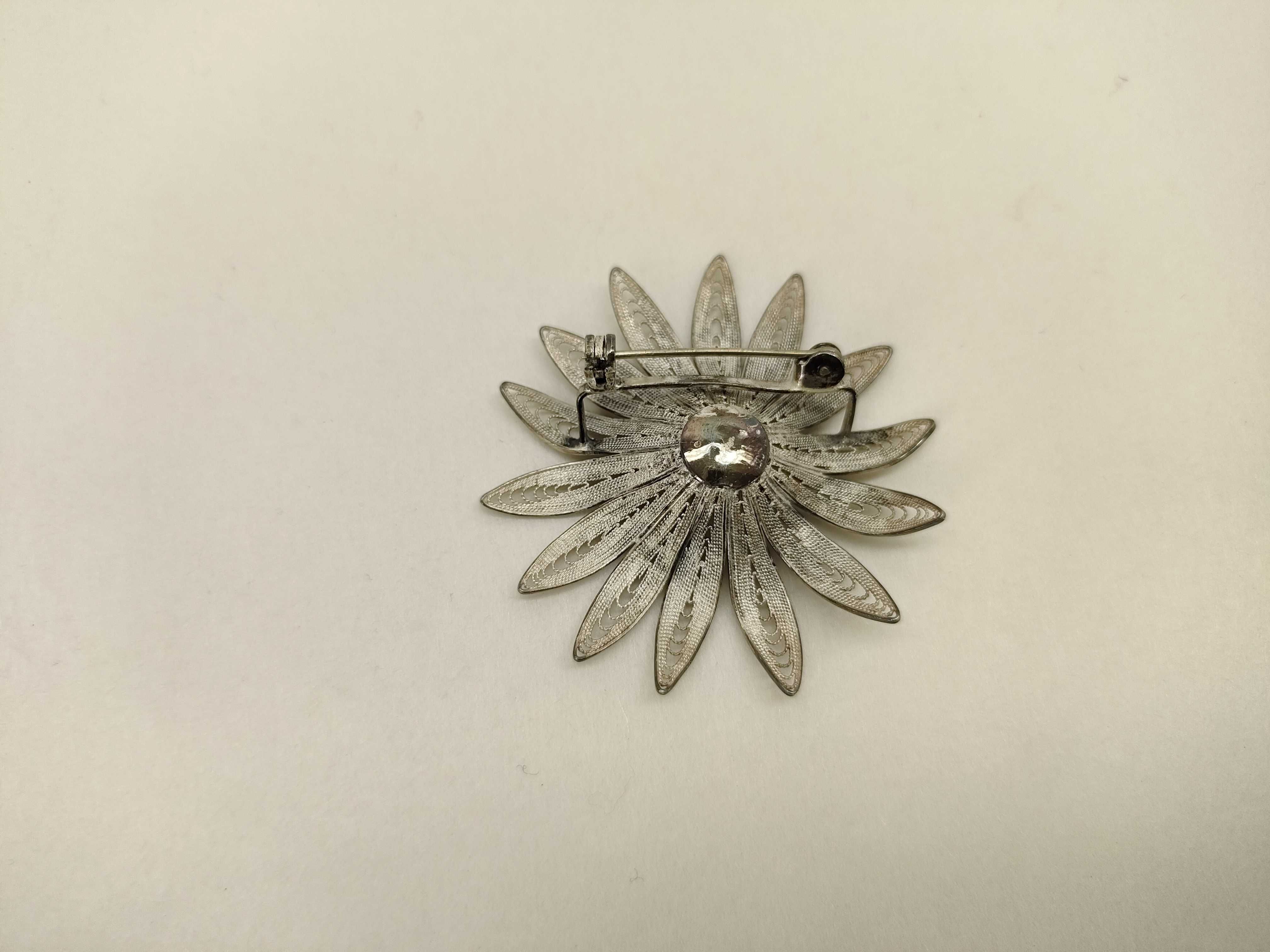 A Group of Mid-Century Sterling Silver and Cultured Pearl Pendants/Brooches