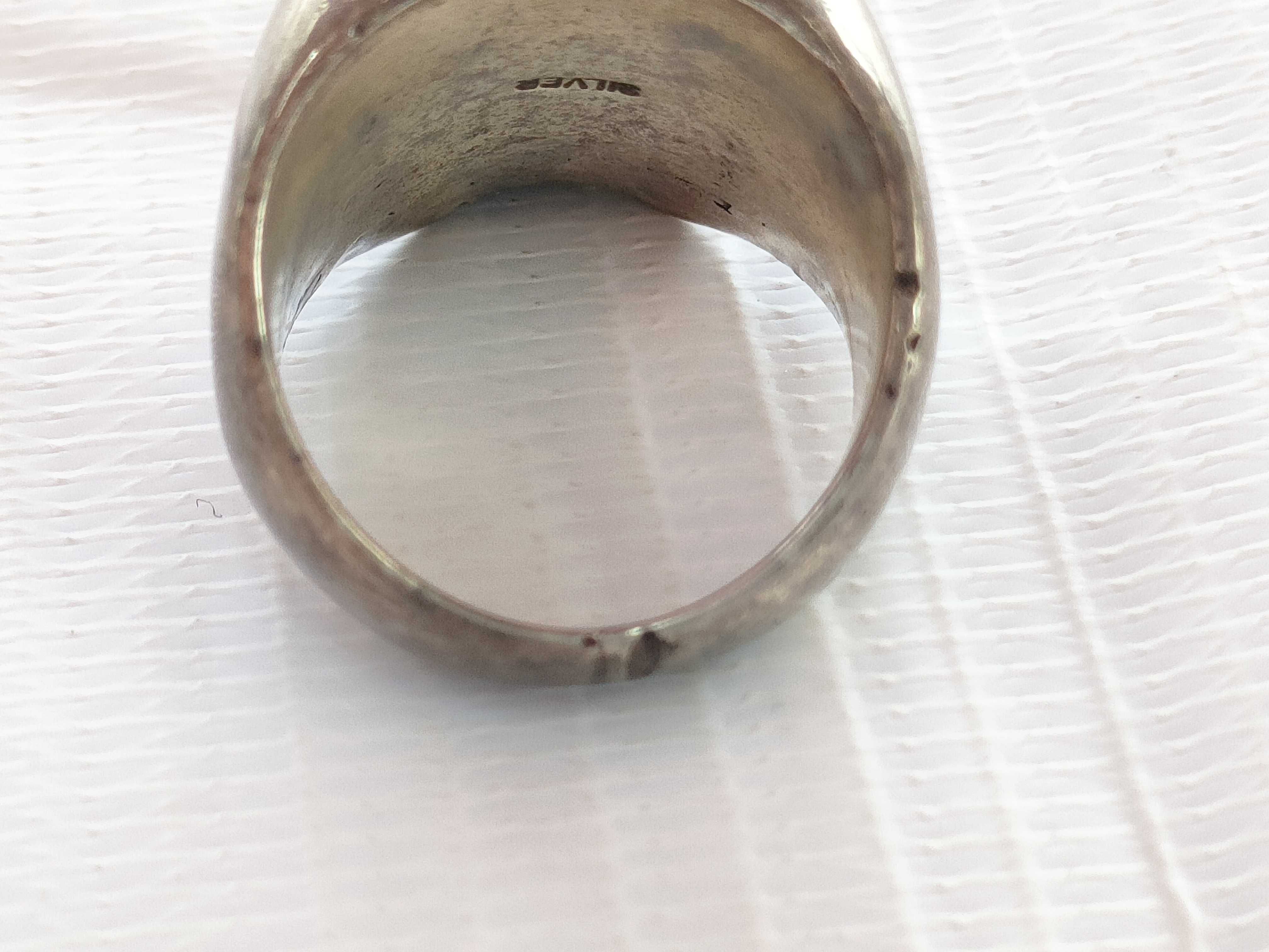 Large Sculptural Silver Skull Ring