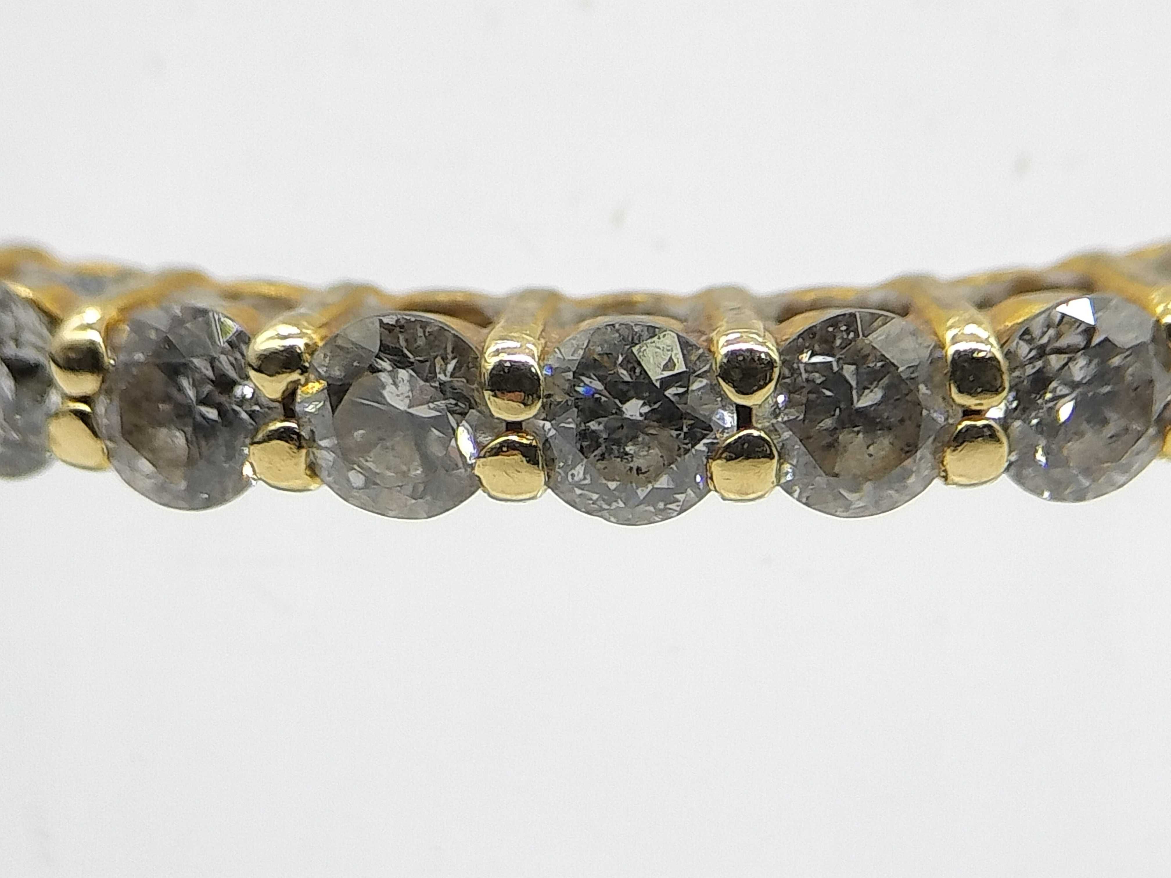 18K Yellow Gold and Salt and Pepper Diamond Half-Eternity Band