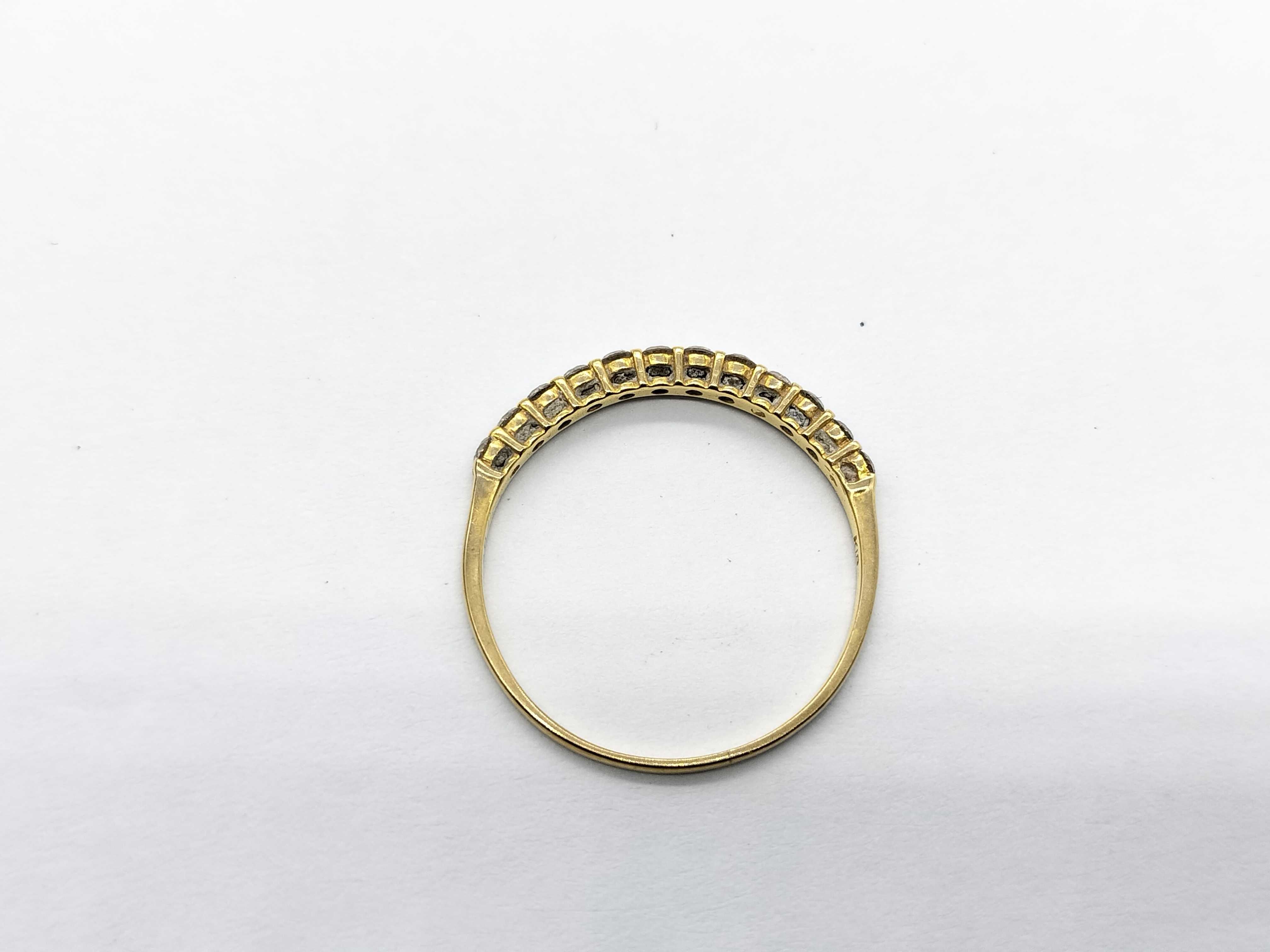 18K Yellow Gold and Salt and Pepper Diamond Half-Eternity Band