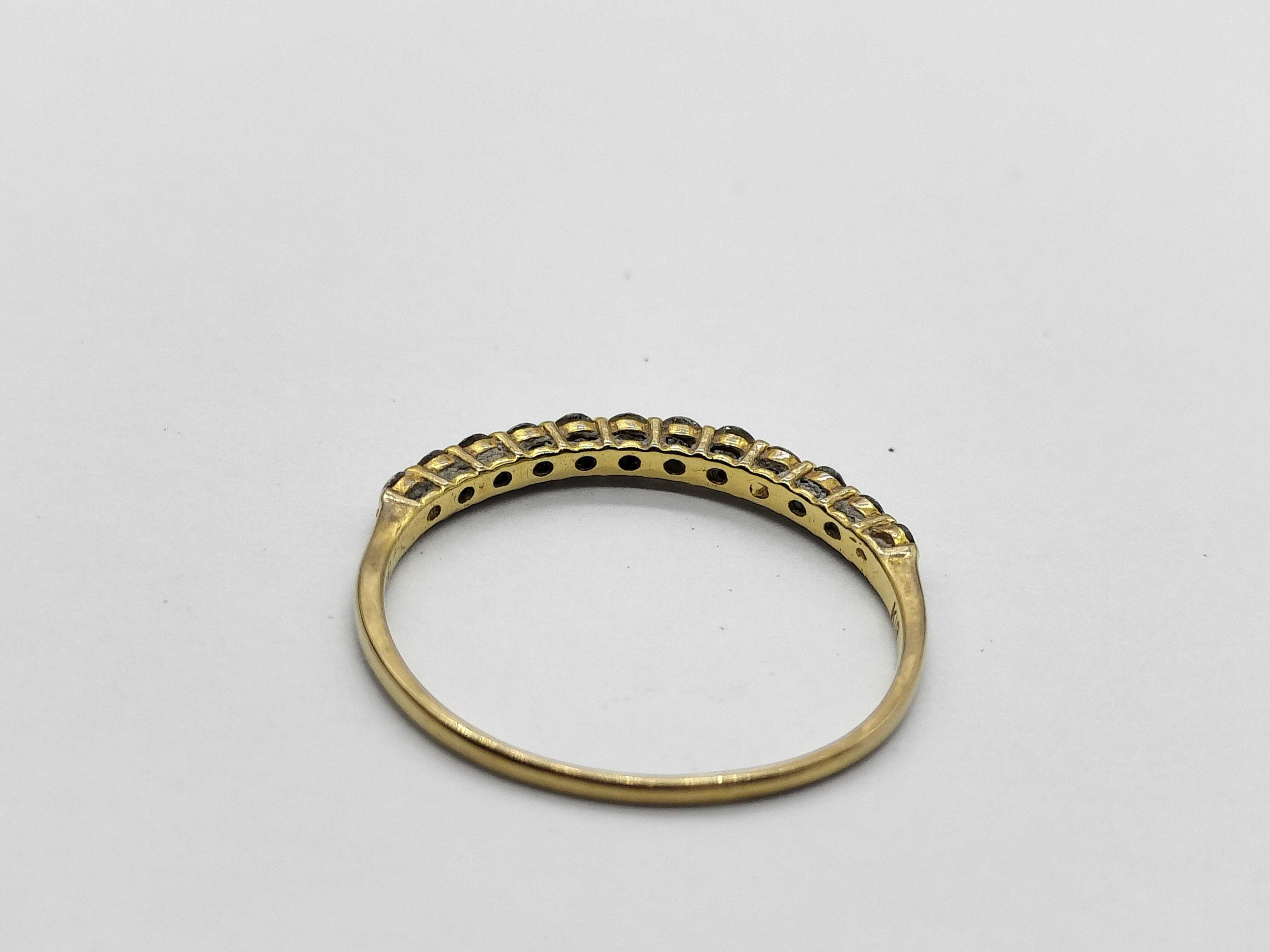 18K Yellow Gold and Salt and Pepper Diamond Half-Eternity Band
