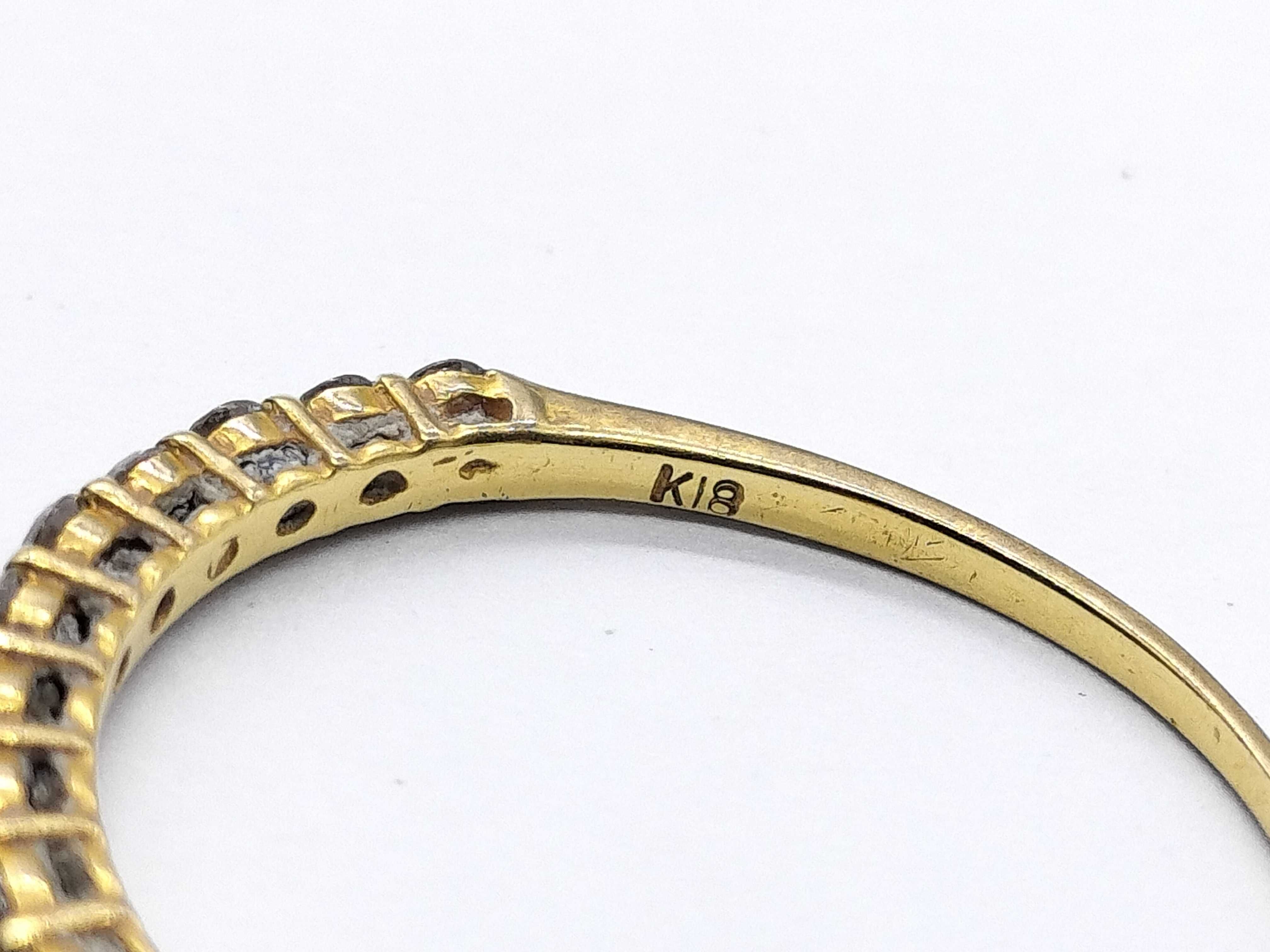 18K Yellow Gold and Salt and Pepper Diamond Half-Eternity Band