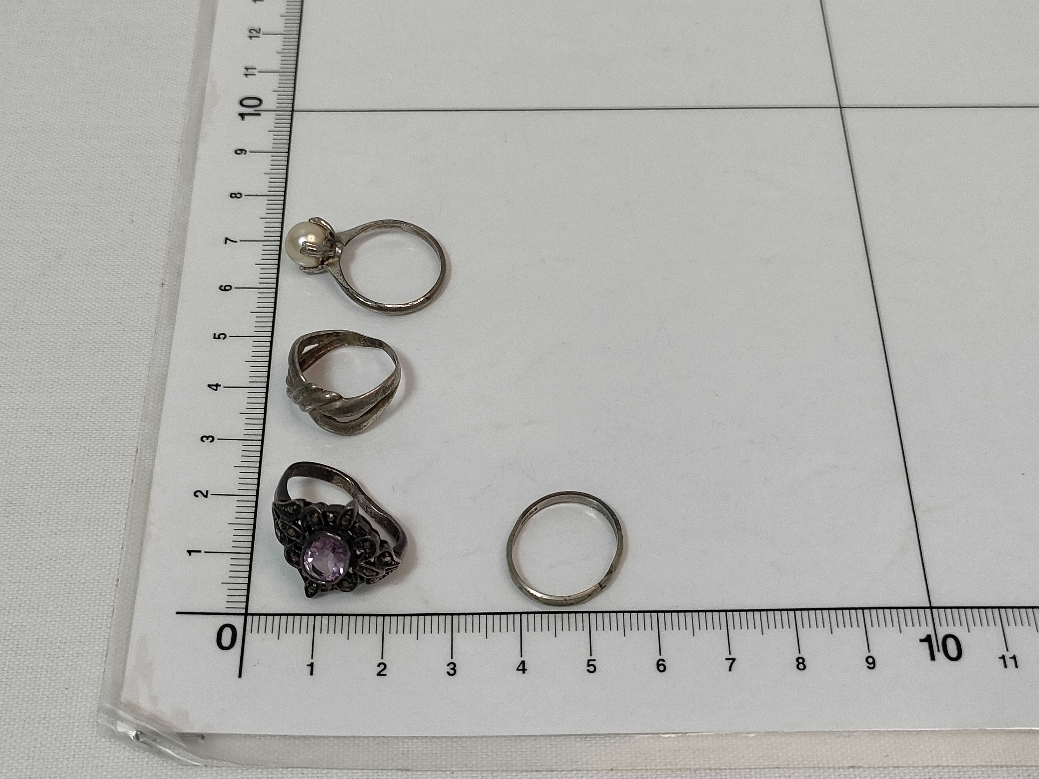 Collection of Four Vintage Sterling Silver Rings