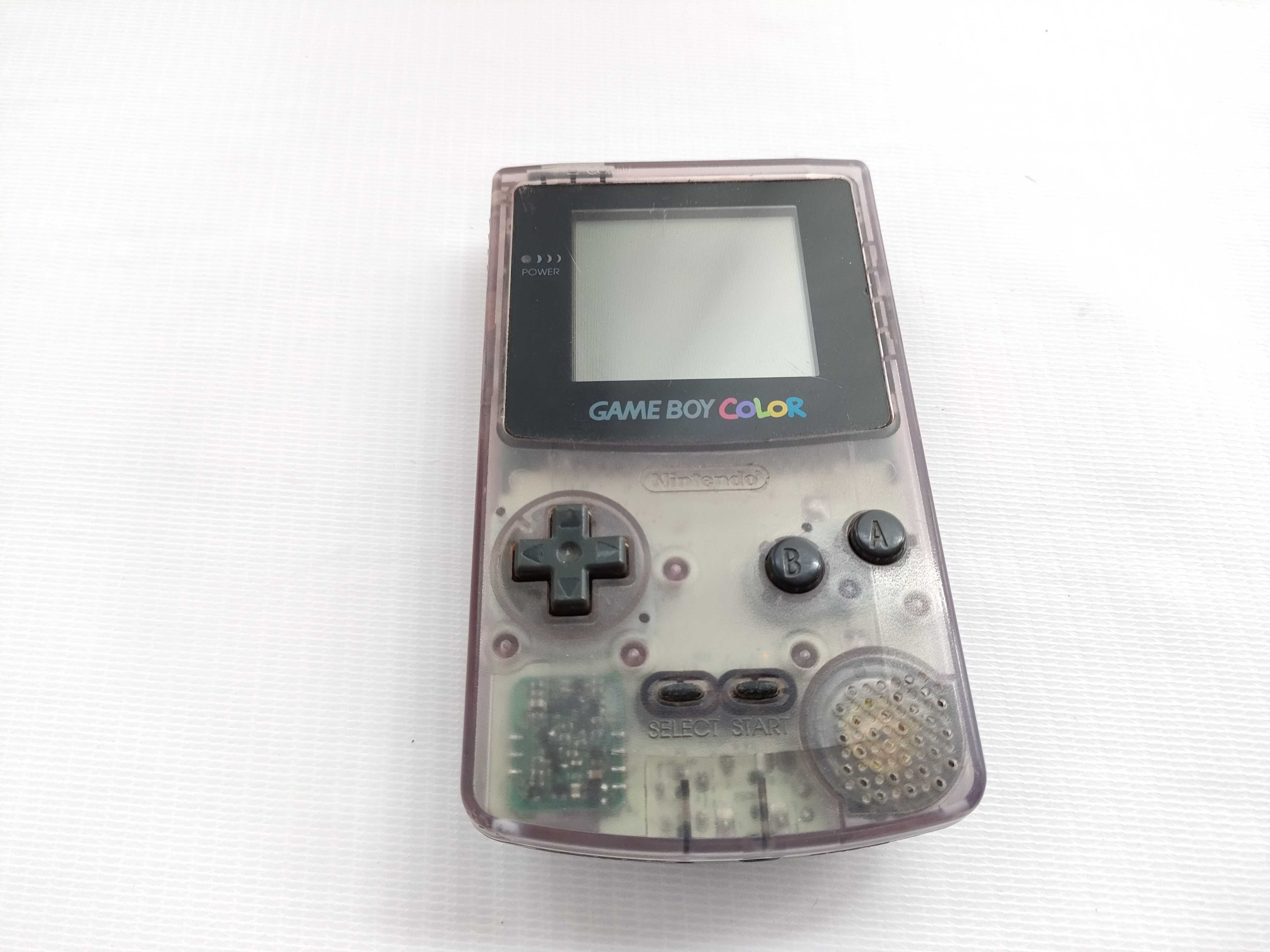 Nintendo Game Boy Color Console CGB-001 Atomic Purple and Japanese Pokemon Crystal Game Cartridge