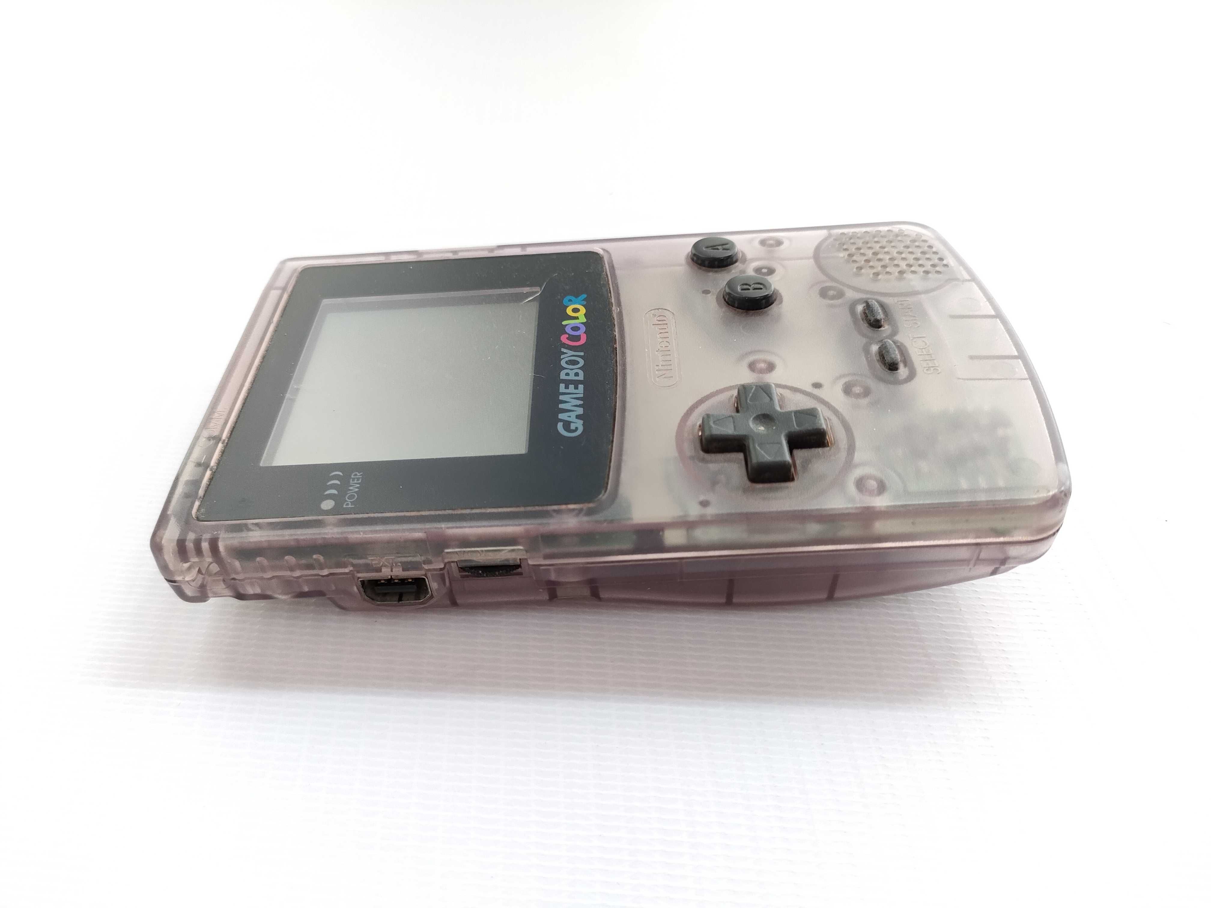 Nintendo Game Boy Color Console CGB-001 Atomic Purple and Japanese Pokemon Crystal Game Cartridge