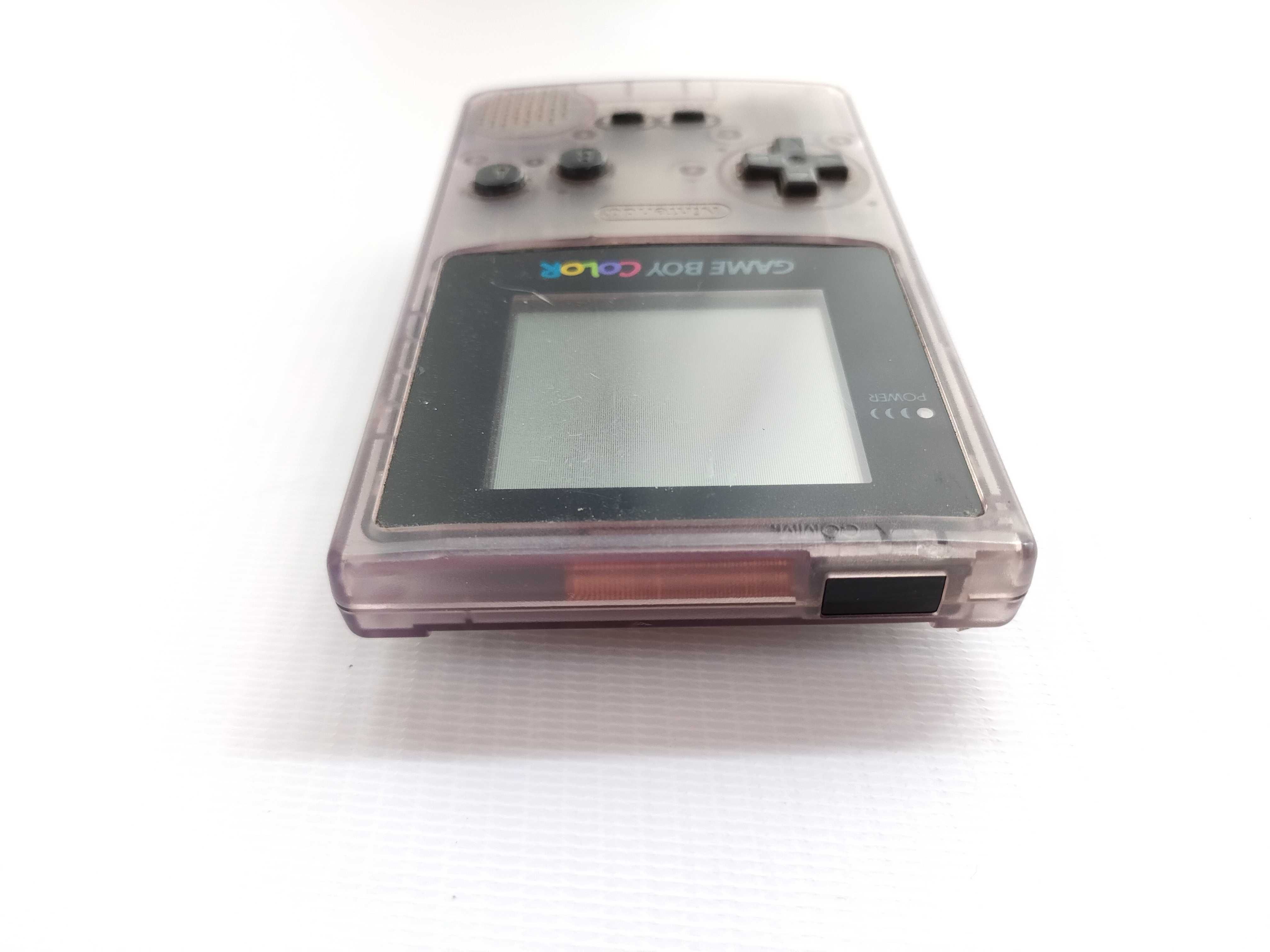 Nintendo Game Boy Color Console CGB-001 Atomic Purple and Japanese Pokemon Crystal Game Cartridge