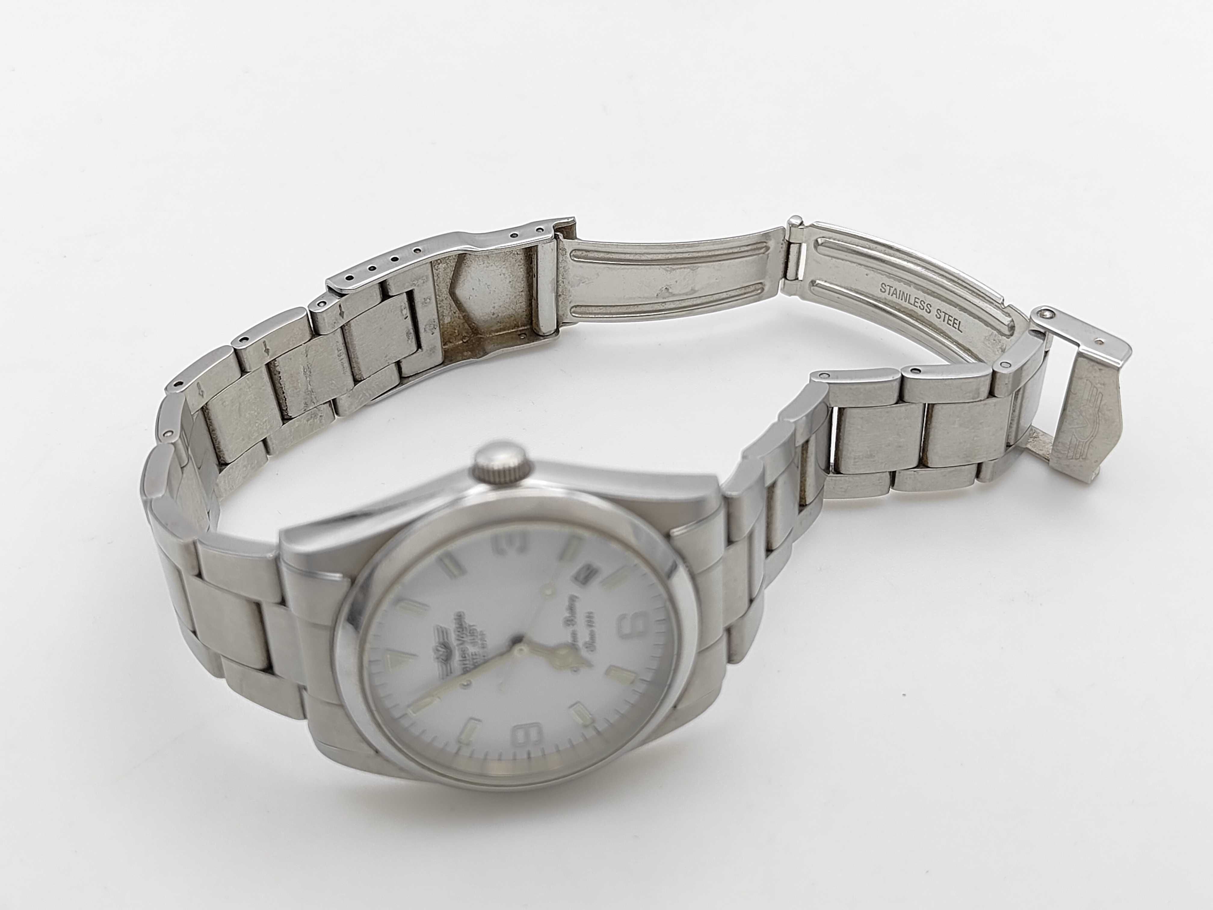 Charles Vogele Date Just Style Stainless Steel Quartz Wristwatch CV-7629