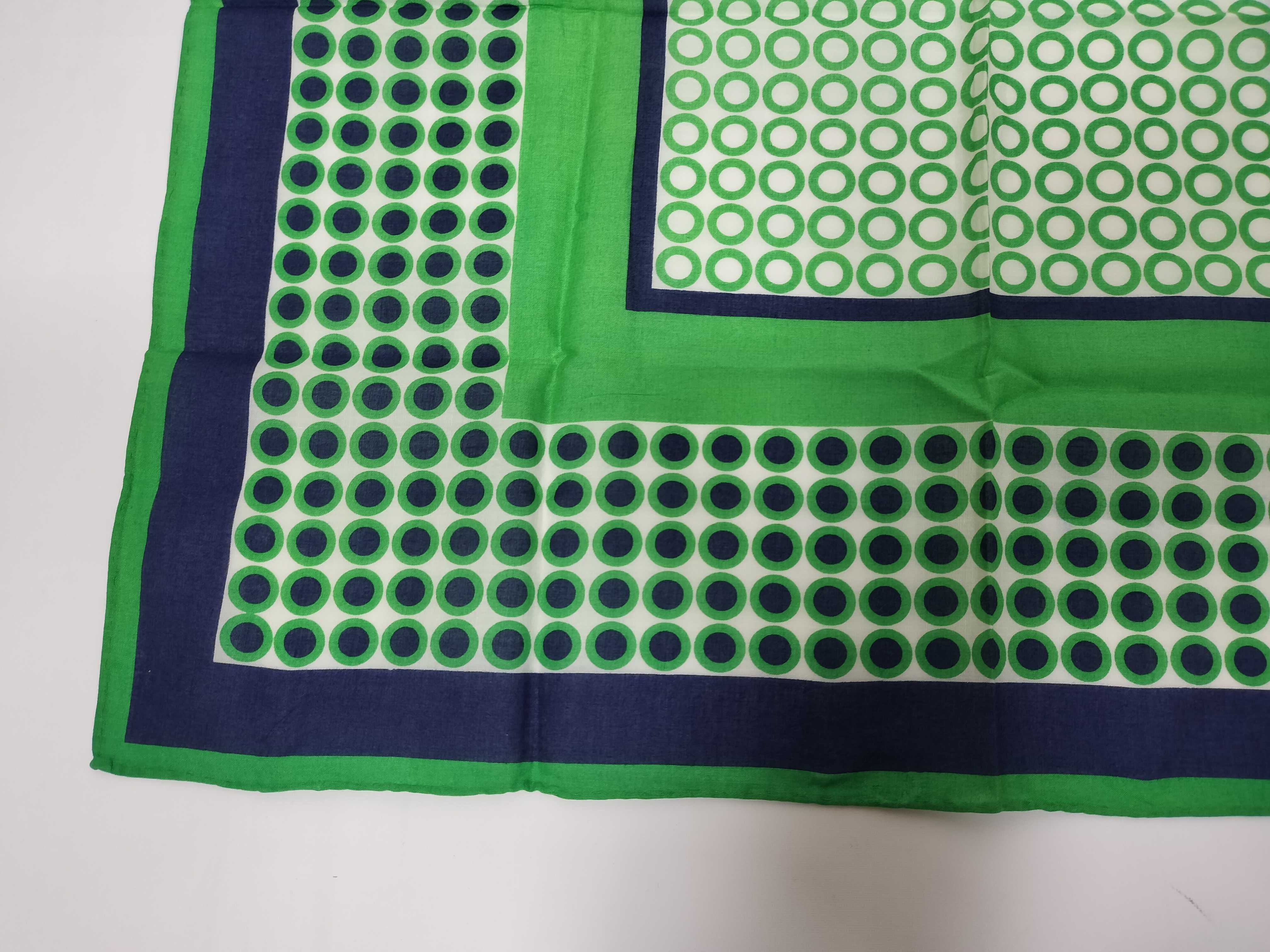 Yves Saint Laurent Geometric Concentric Square Silk Scarf