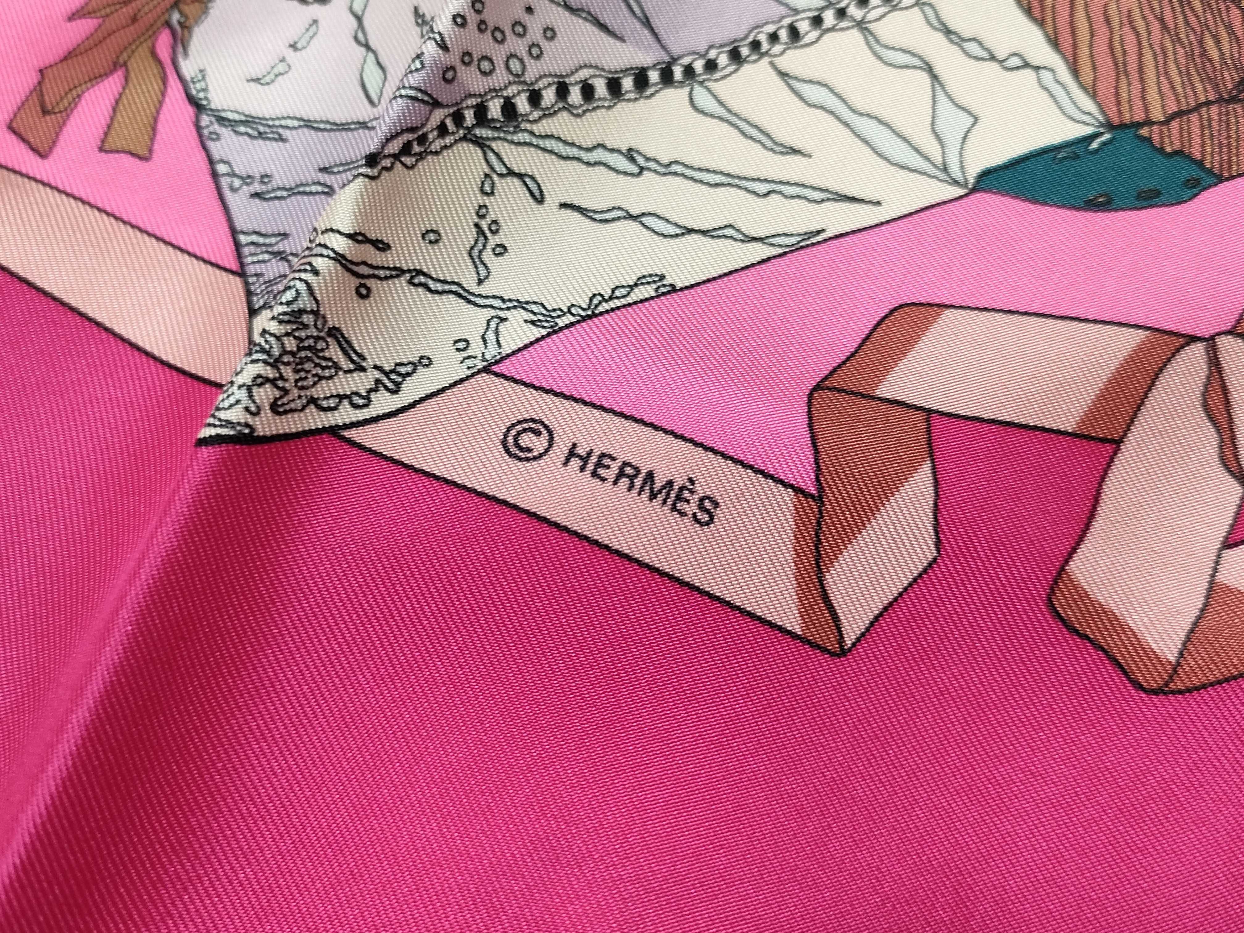 Hermes Hello Dolly Silk Scarf Designed by Loic Dubigeon