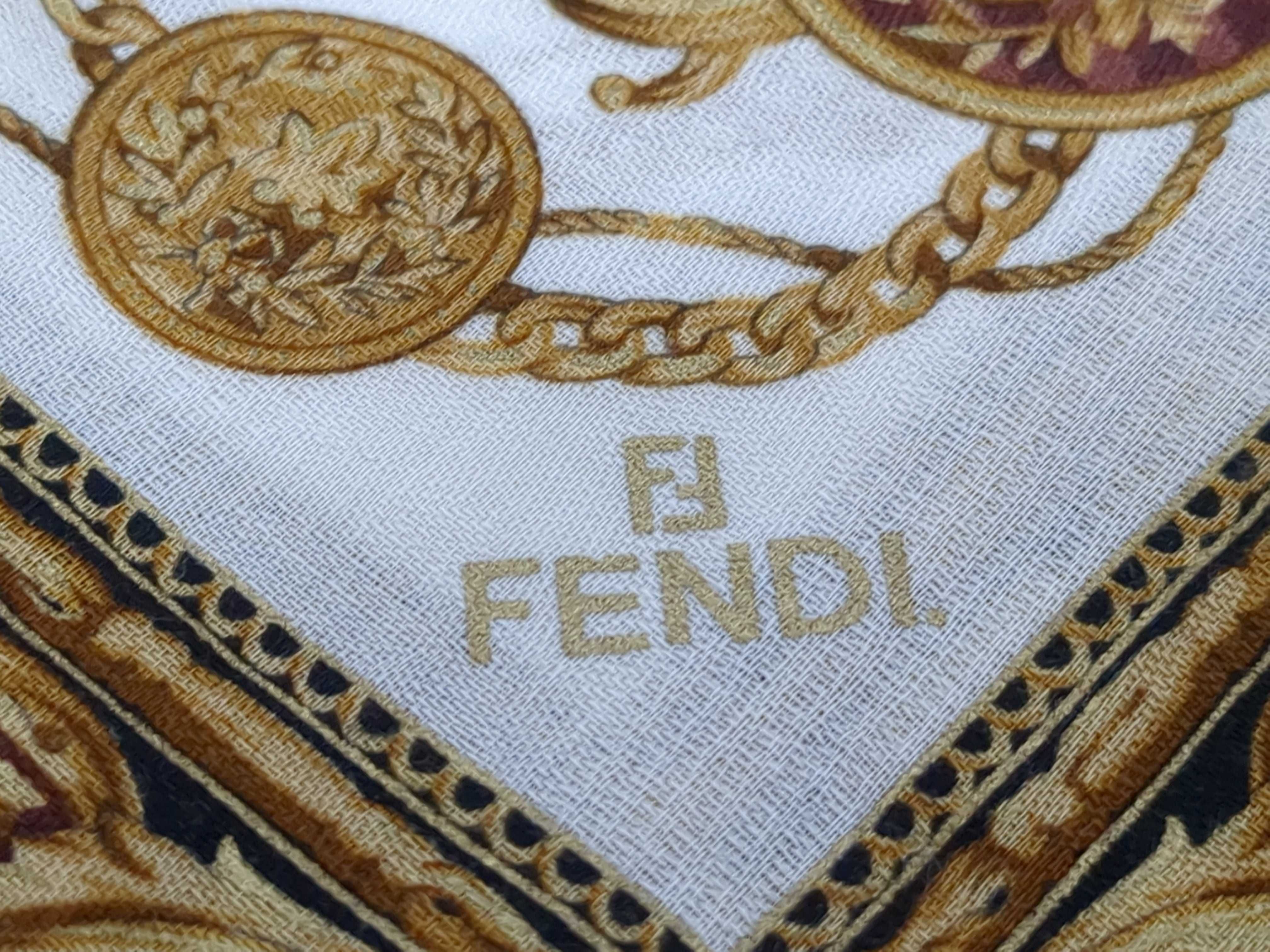Five Vintage Designer Scarves Fendi and Christian Dior