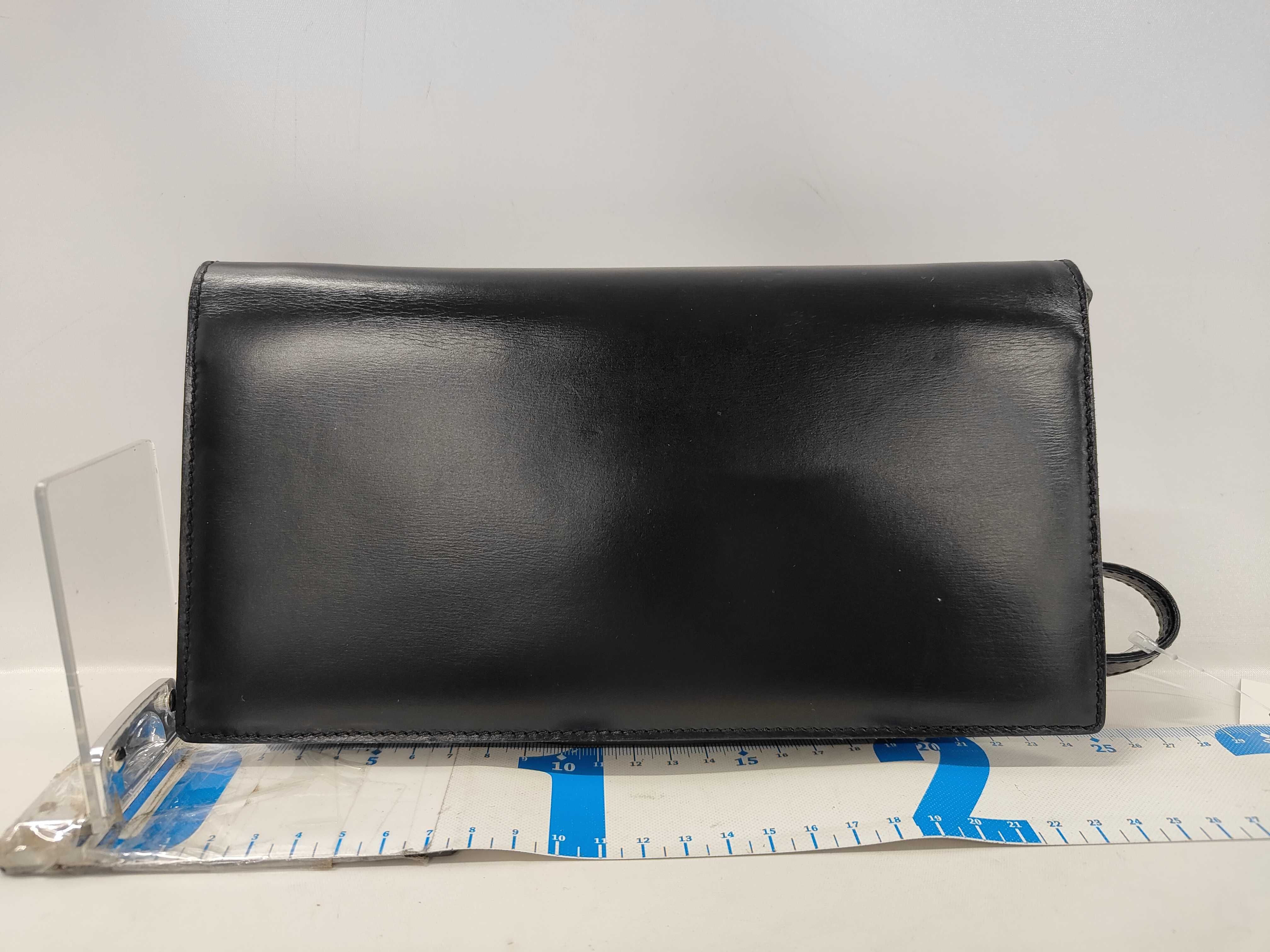 Vintage Lanvin Black Leather Mother and Child Envelope Shoulder Bag
