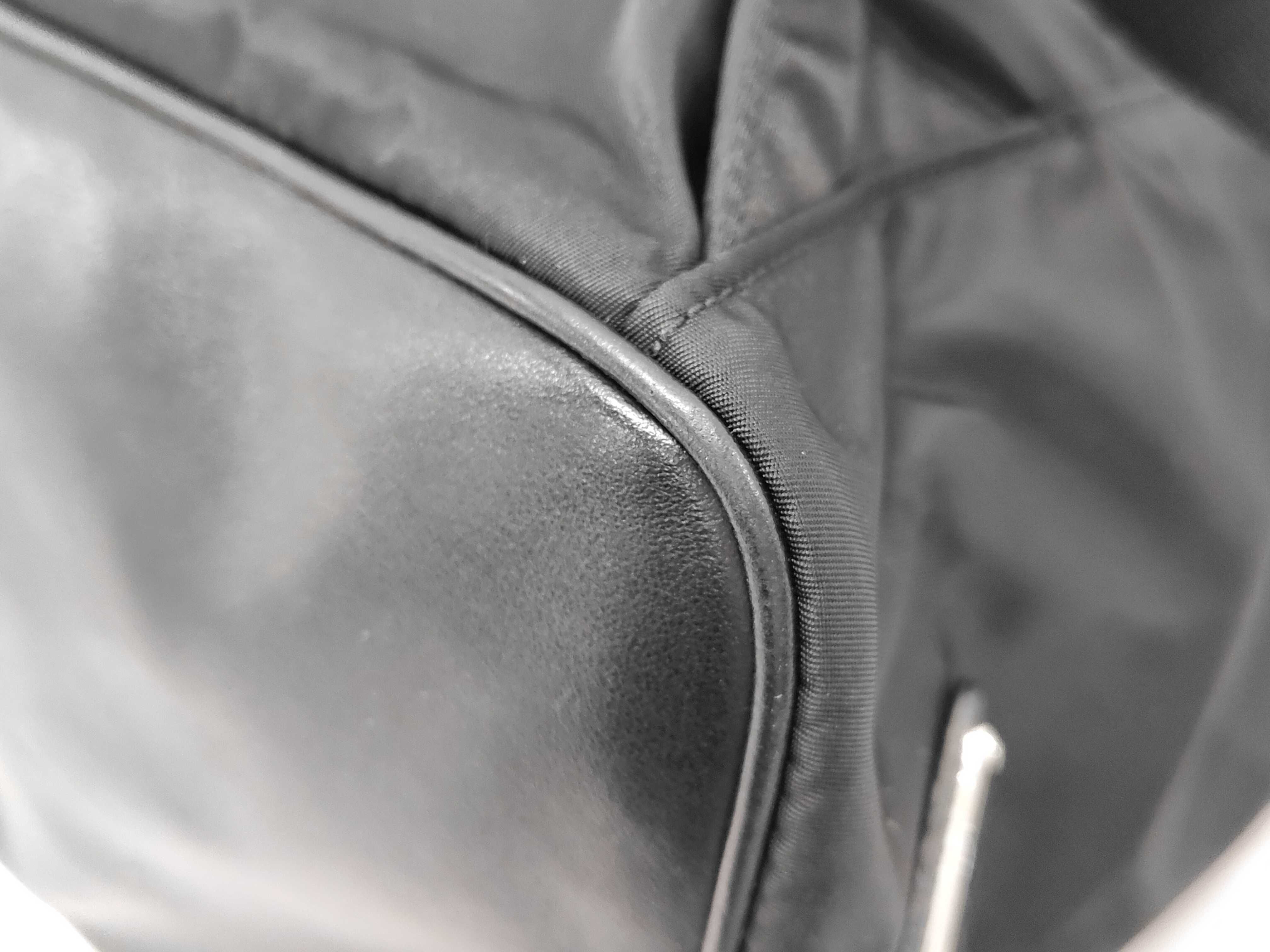 Prada Small Flap-Top Backpack in Black Nylon and Tan Lizard Skin