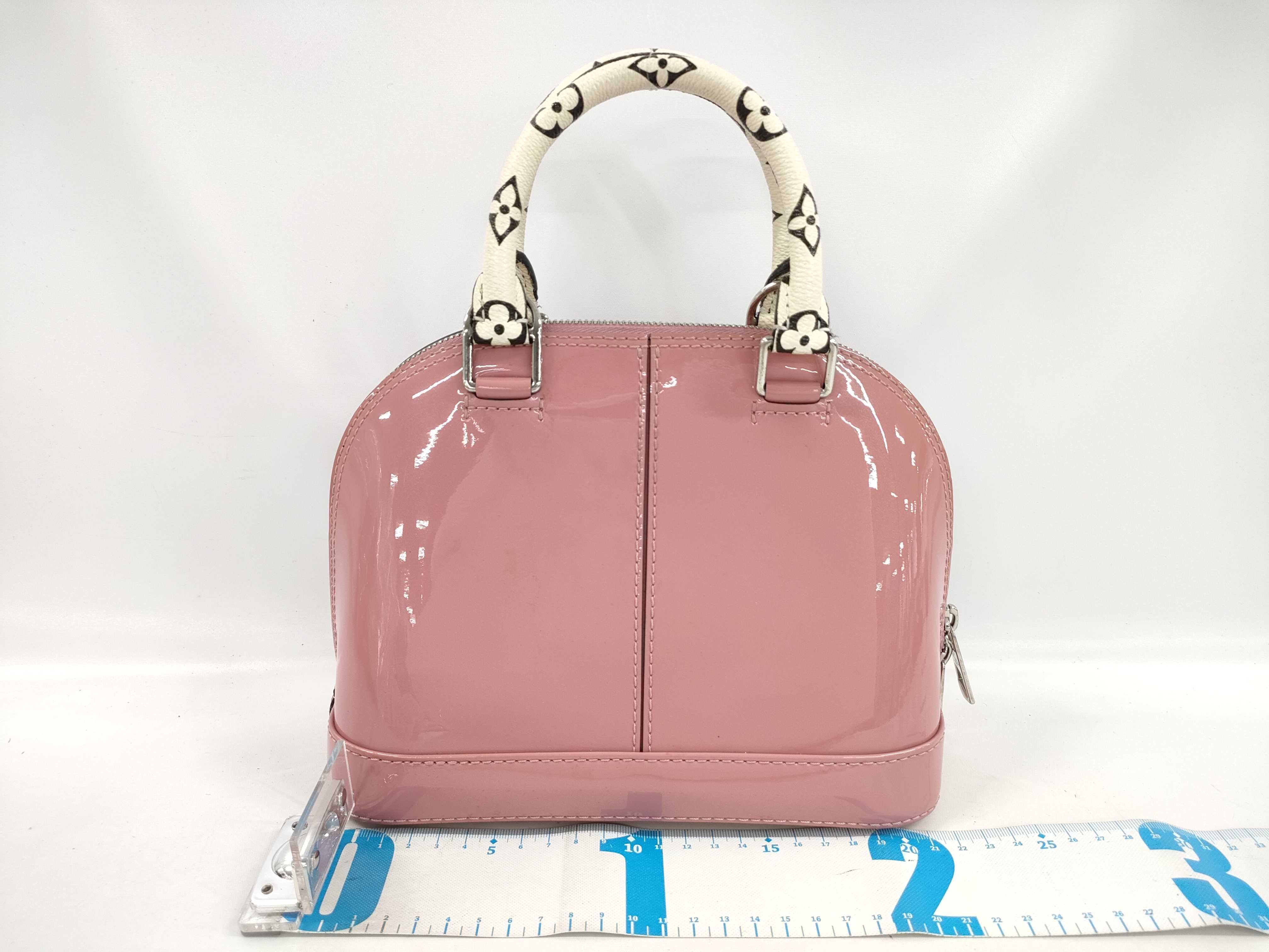 Louis Vuitton Rose Blush Monogram Vernis Alma BB Handbag