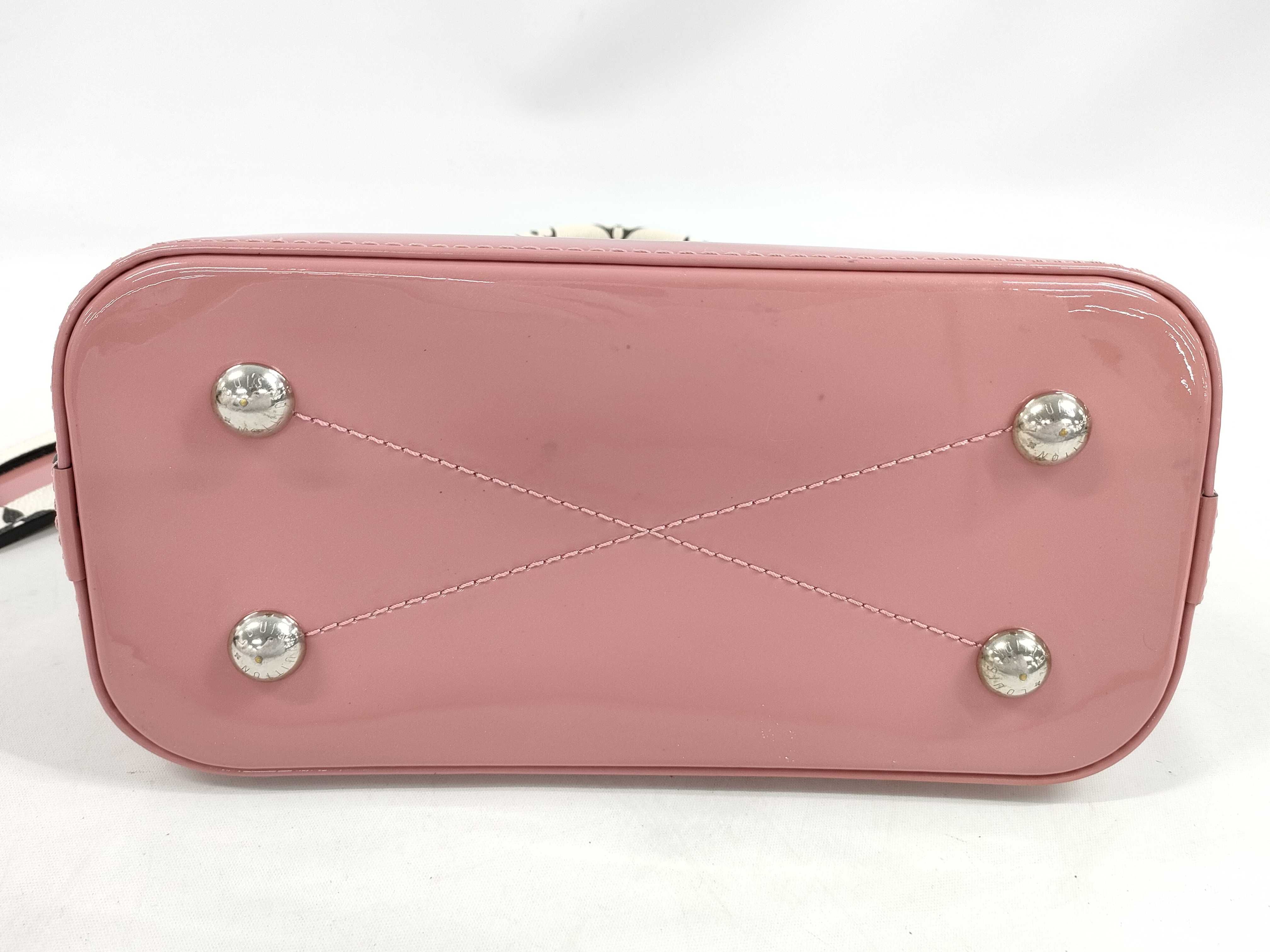 Louis Vuitton Rose Blush Monogram Vernis Alma BB Handbag