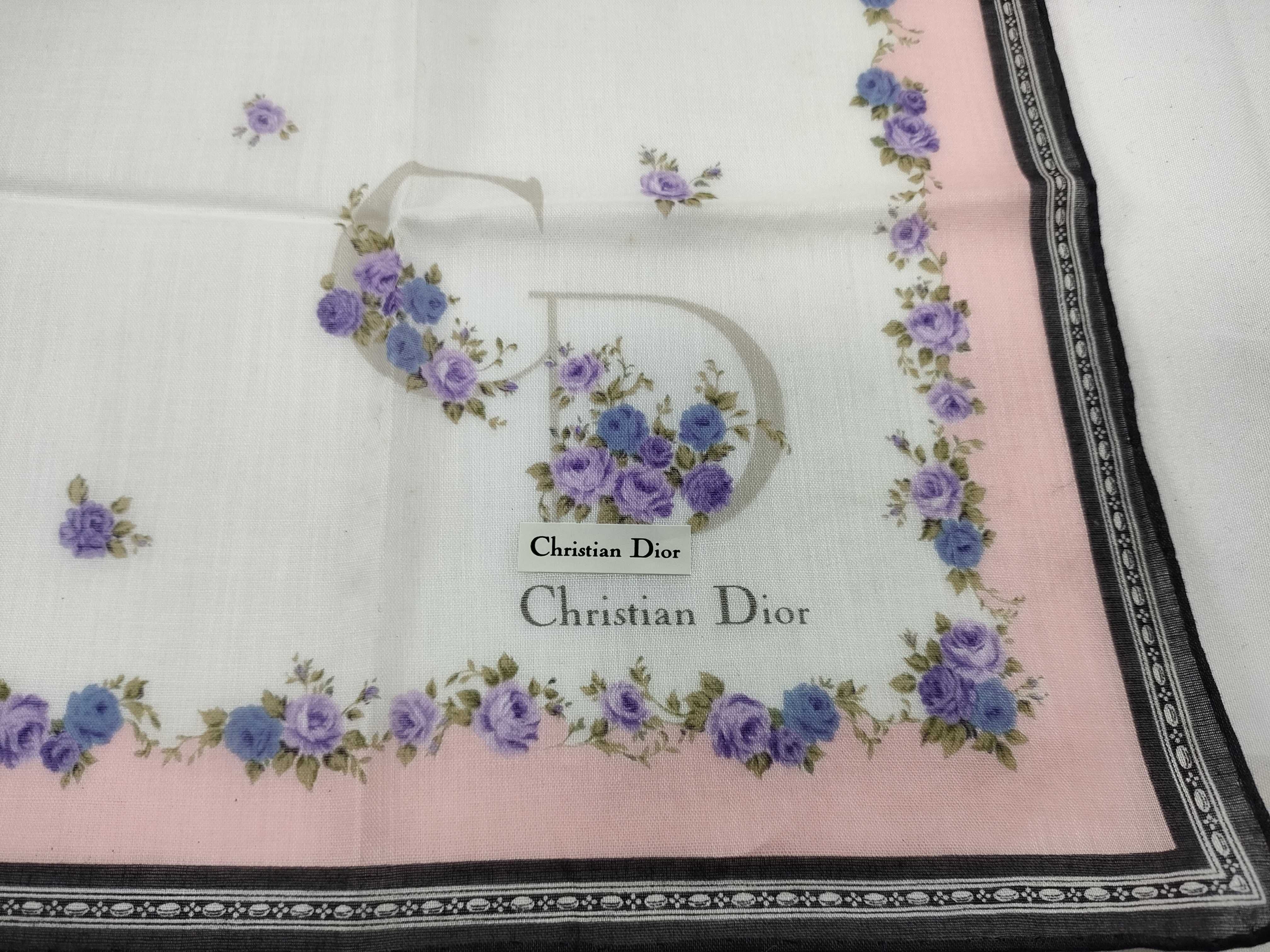 Three Christian Dior Floral Cotton Scarves