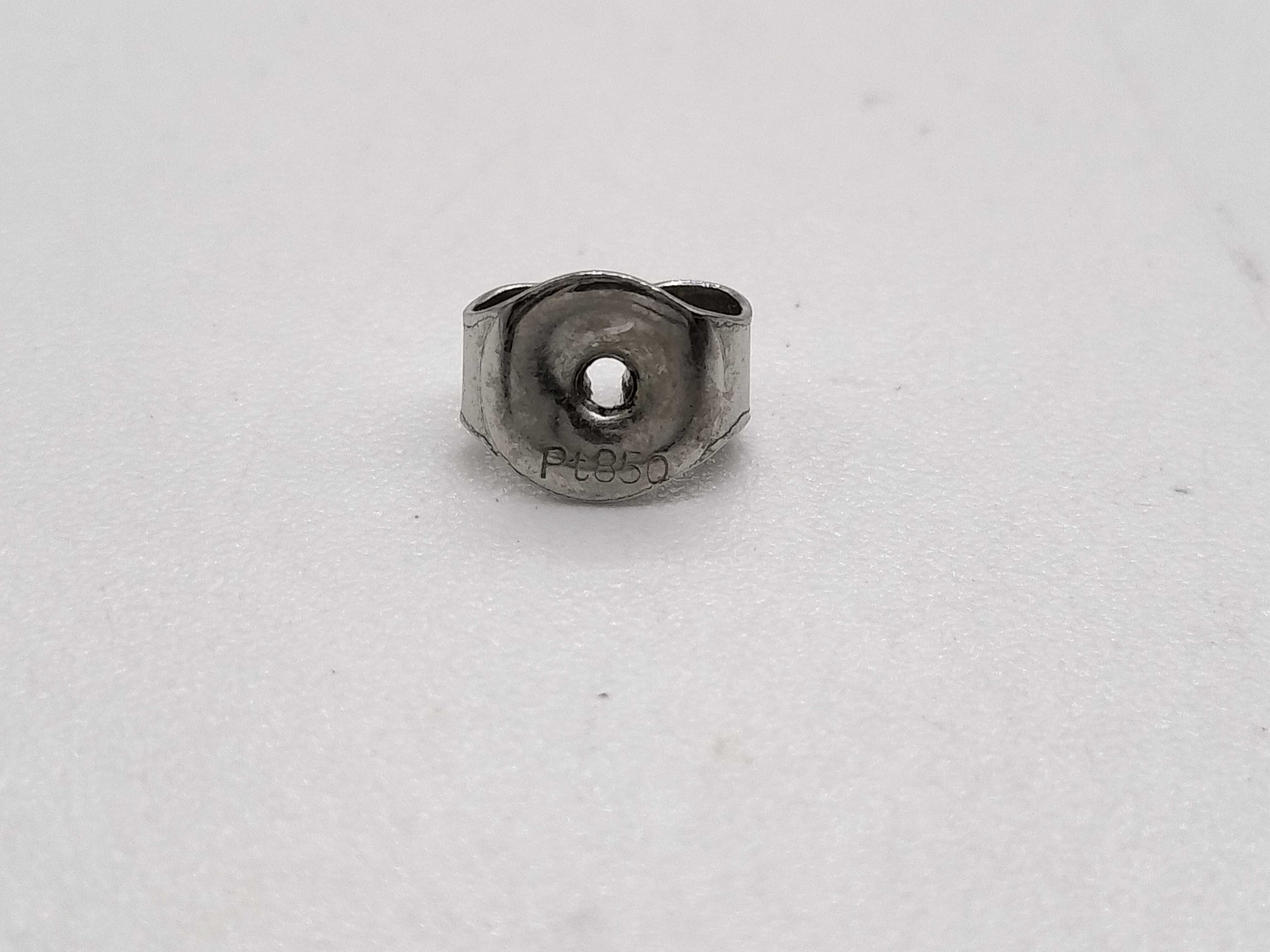 Single Platinum and Bezel Set Diamond Stud Earring