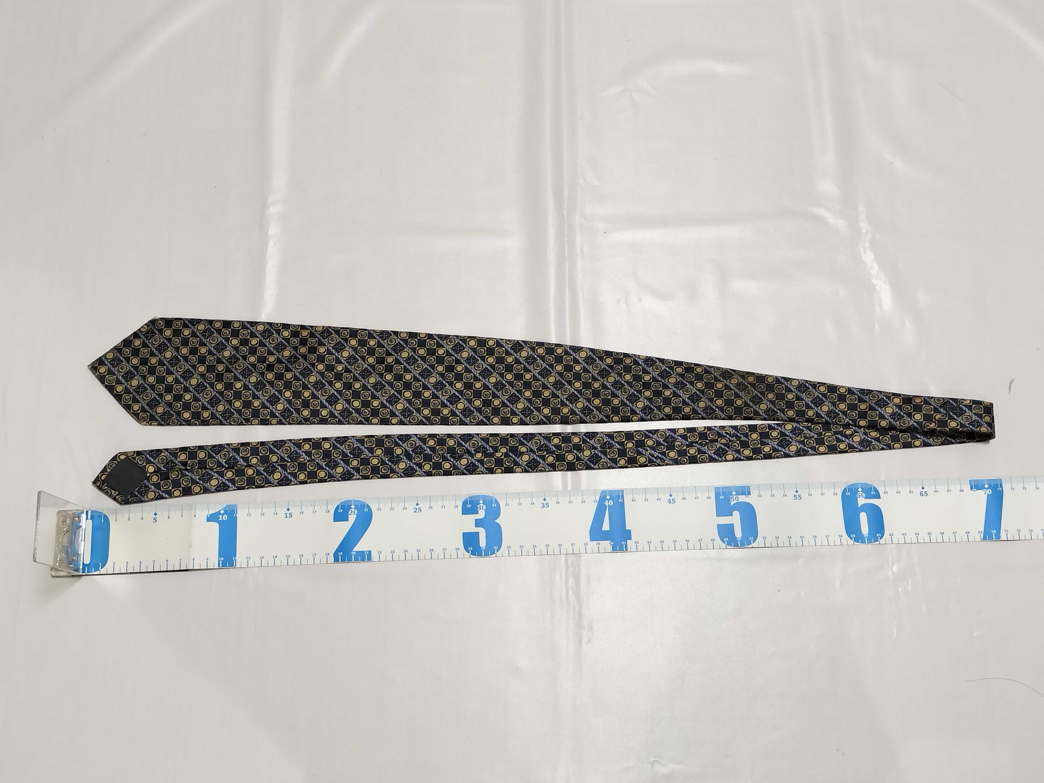 Five Designer Silk Neckties including Fendi, Yves Saint Laurent, Balenciaga, Burberrys, and Valentine