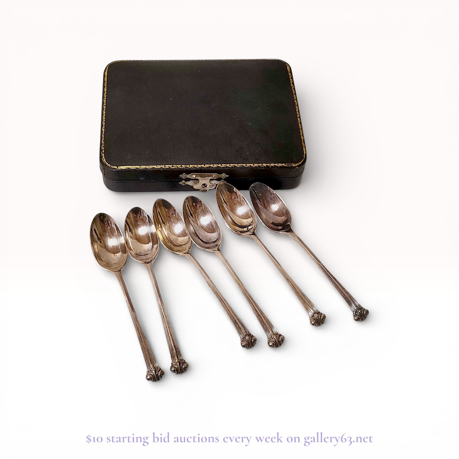 A Set of Ikoma Shoten Japanese Pure Silver Demitasse Spoons