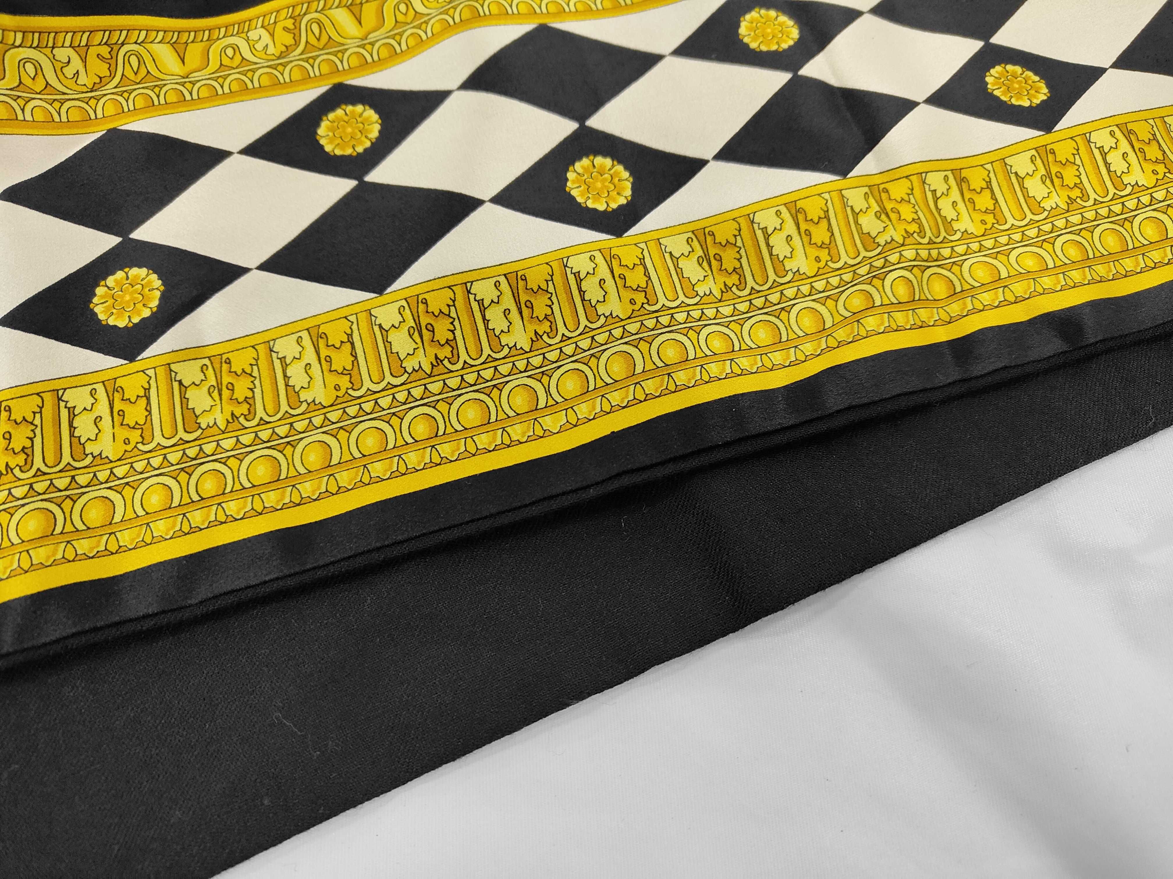 Atelier Versace Baroque Medusa Silk and Wool Fringed Stole