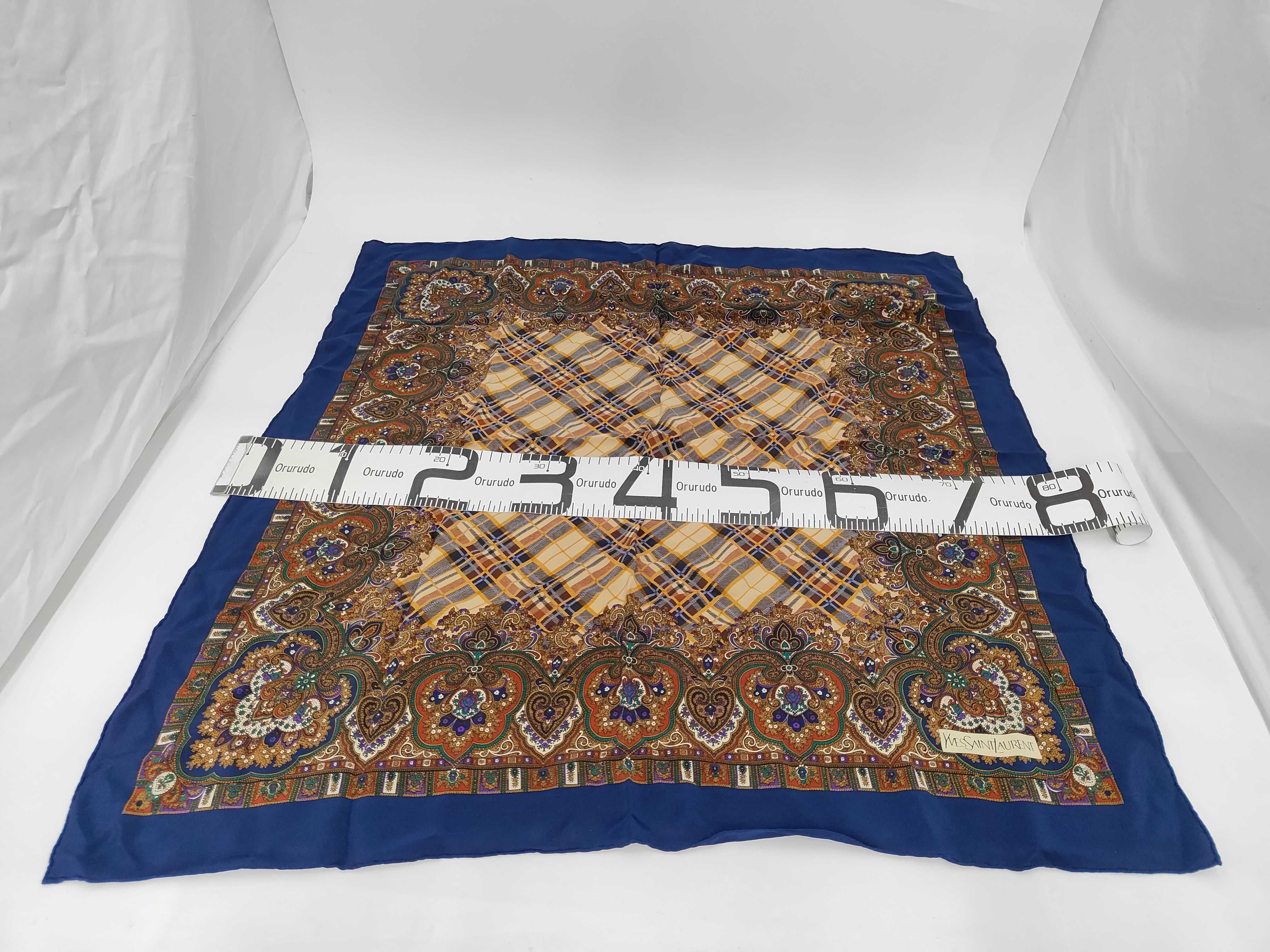 Set of Two Yves Saint Laurent Silk Square Scarves