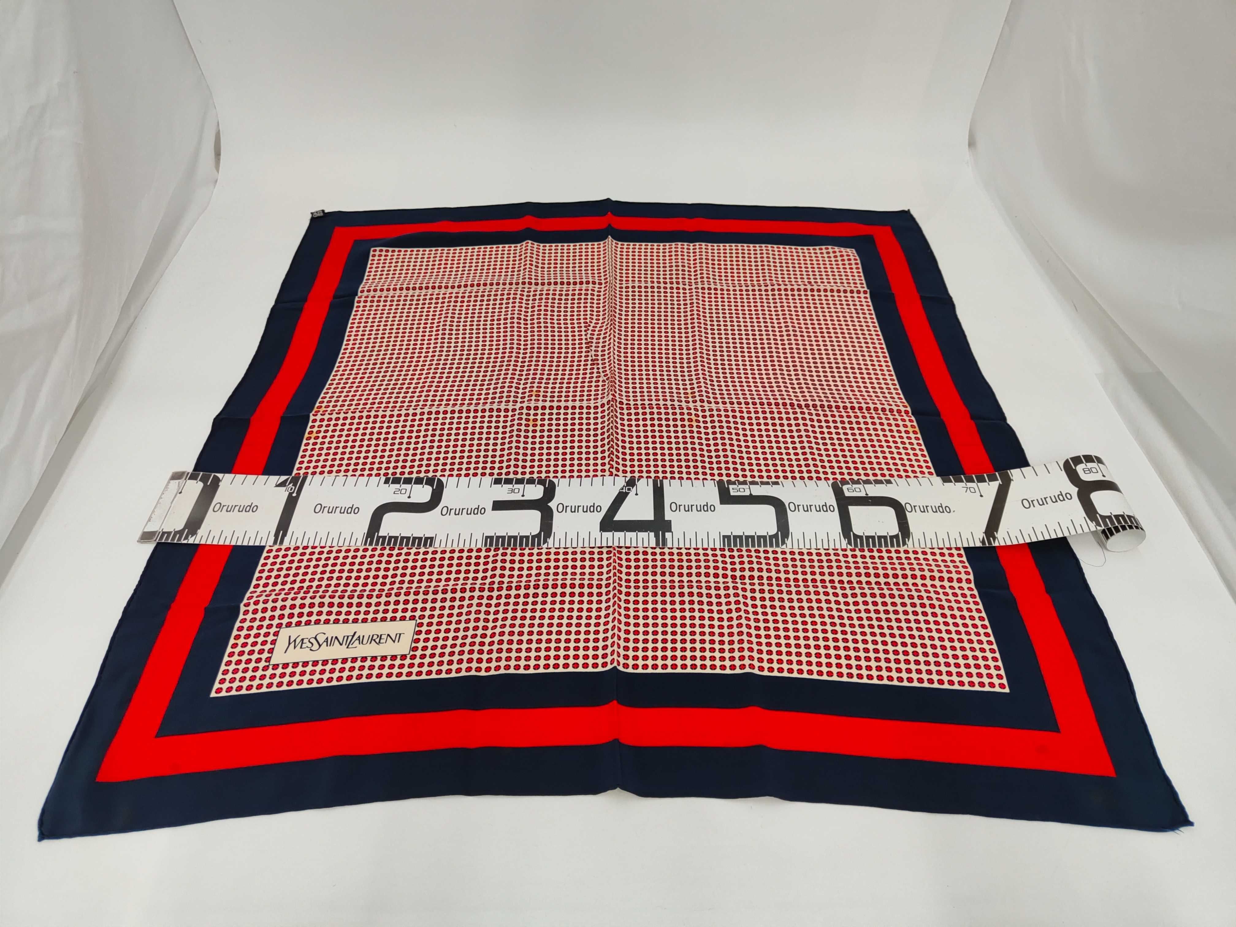 Set of Two Yves Saint Laurent Silk Square Scarves