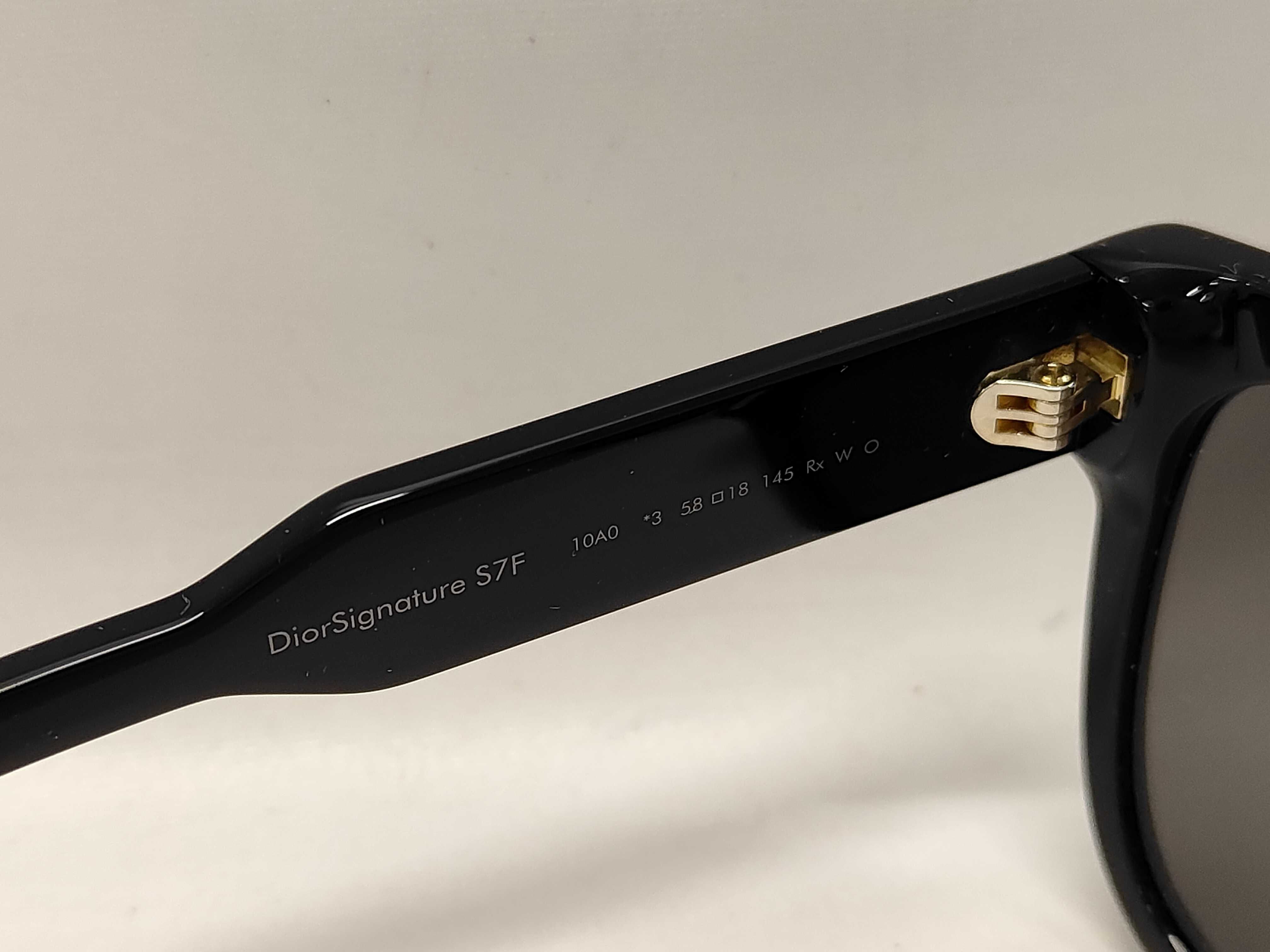 Christian Dior DiorSignature S7F Black Acetate Square Sunglasses with Box