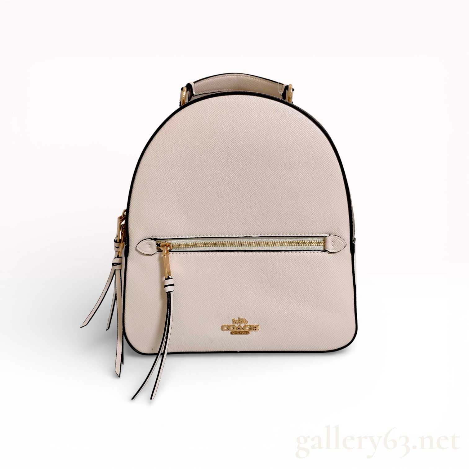 Coach Jordyn Backpack in Signature Canvas and Chalk Leather
