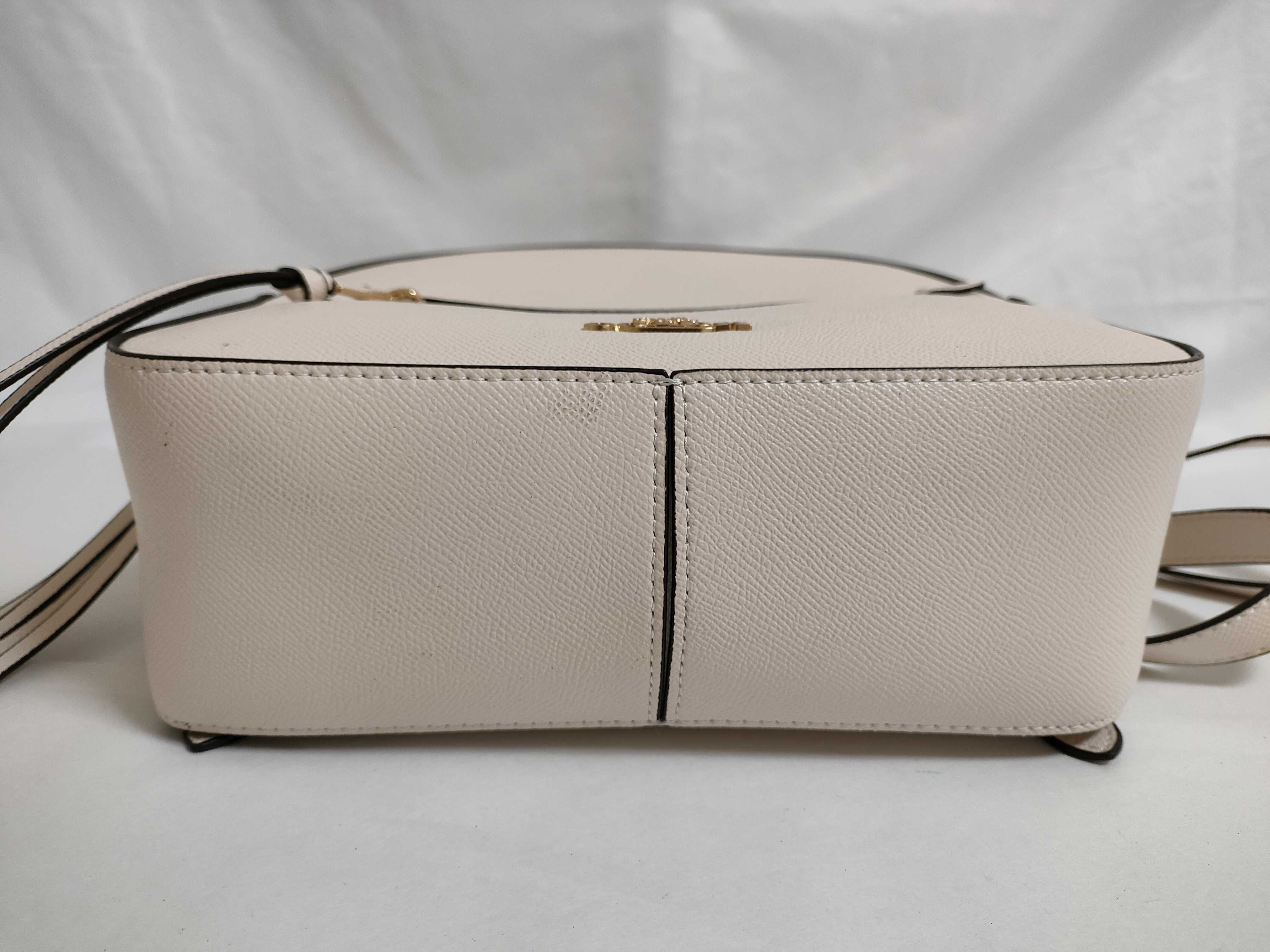 Coach Jordyn Backpack in Signature Canvas and Chalk Leather
