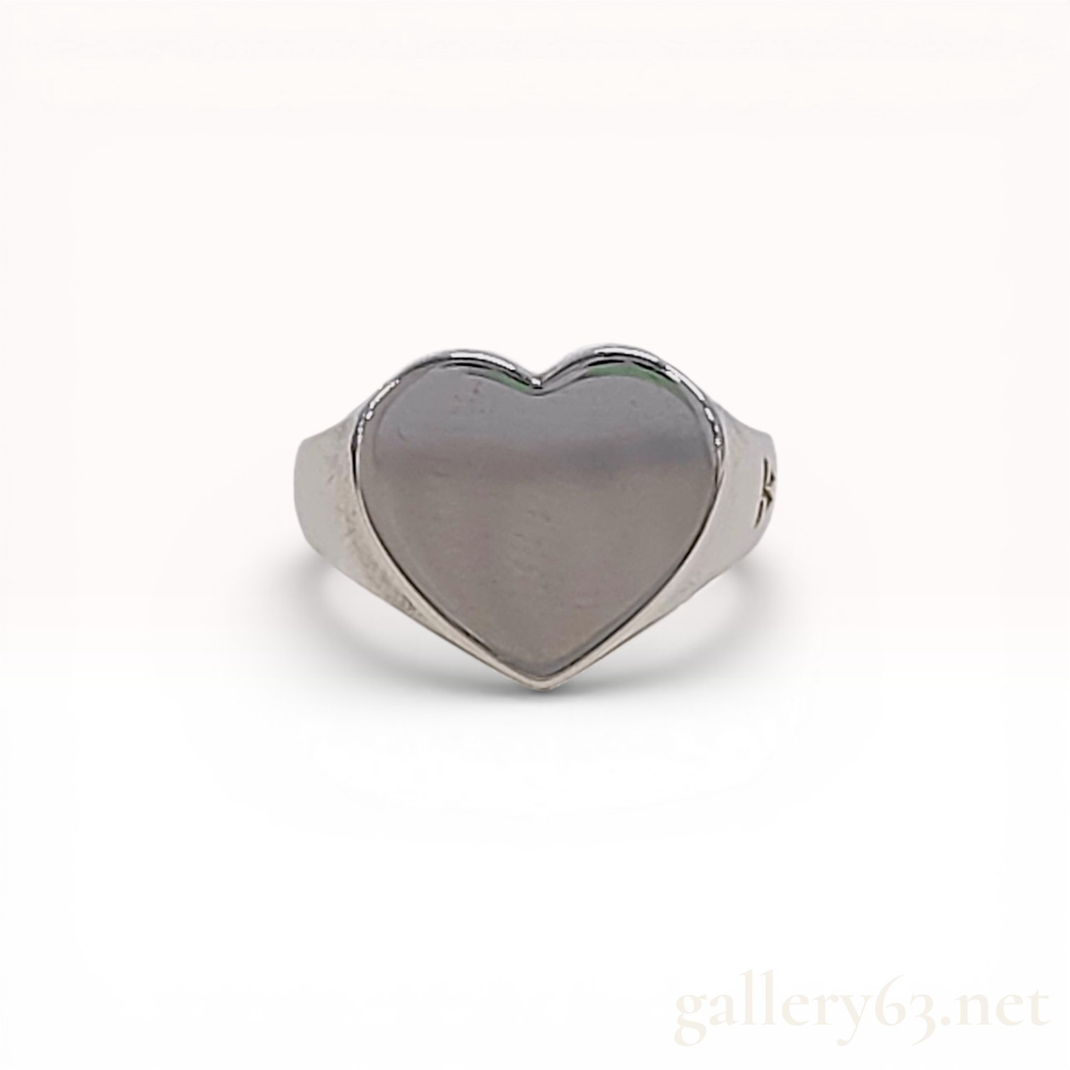 Tom Wood Sterling Silver Heart Signet Ring