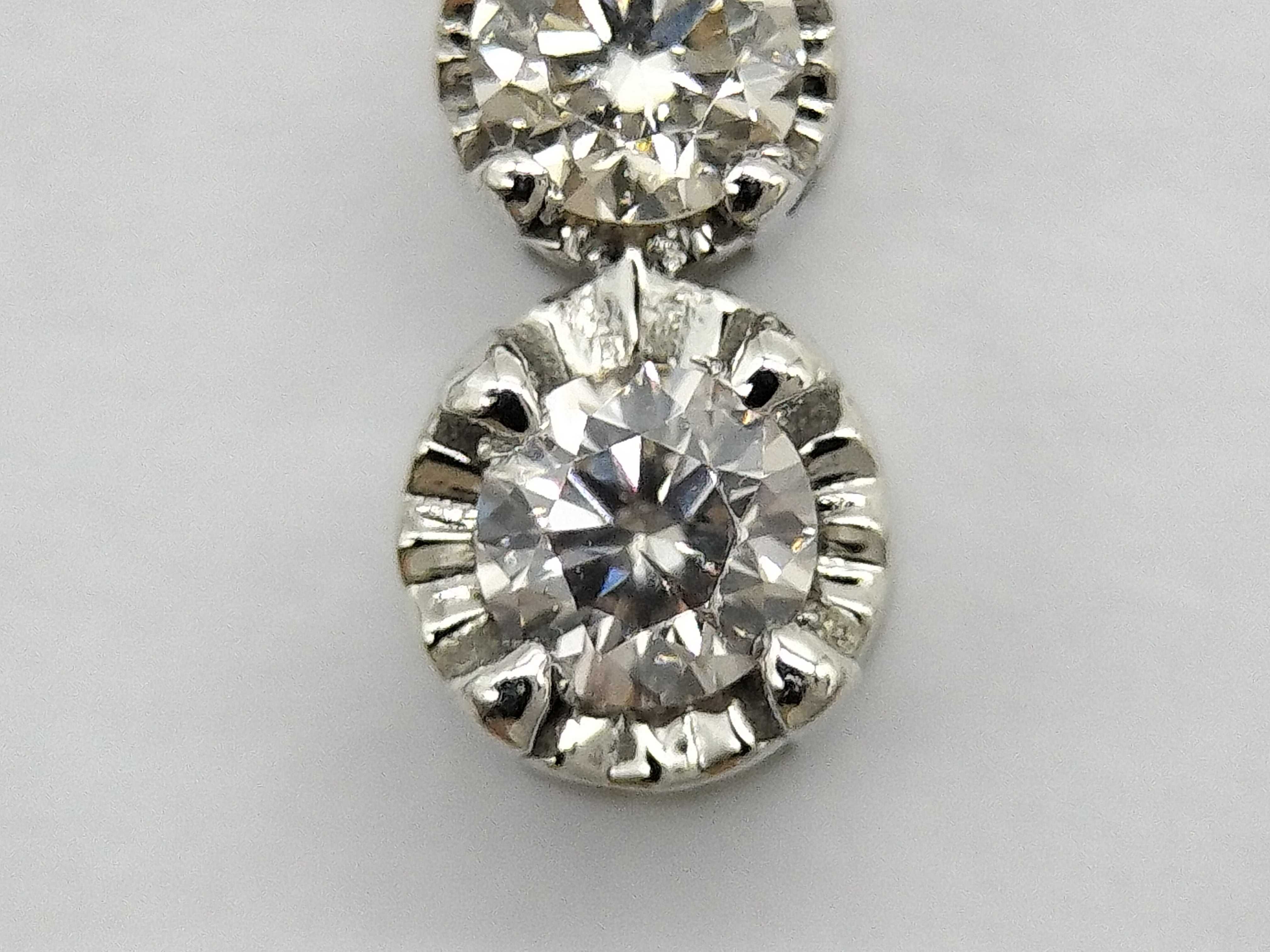 Platinum and Round Brilliant Cut Diamond Cross Pendant