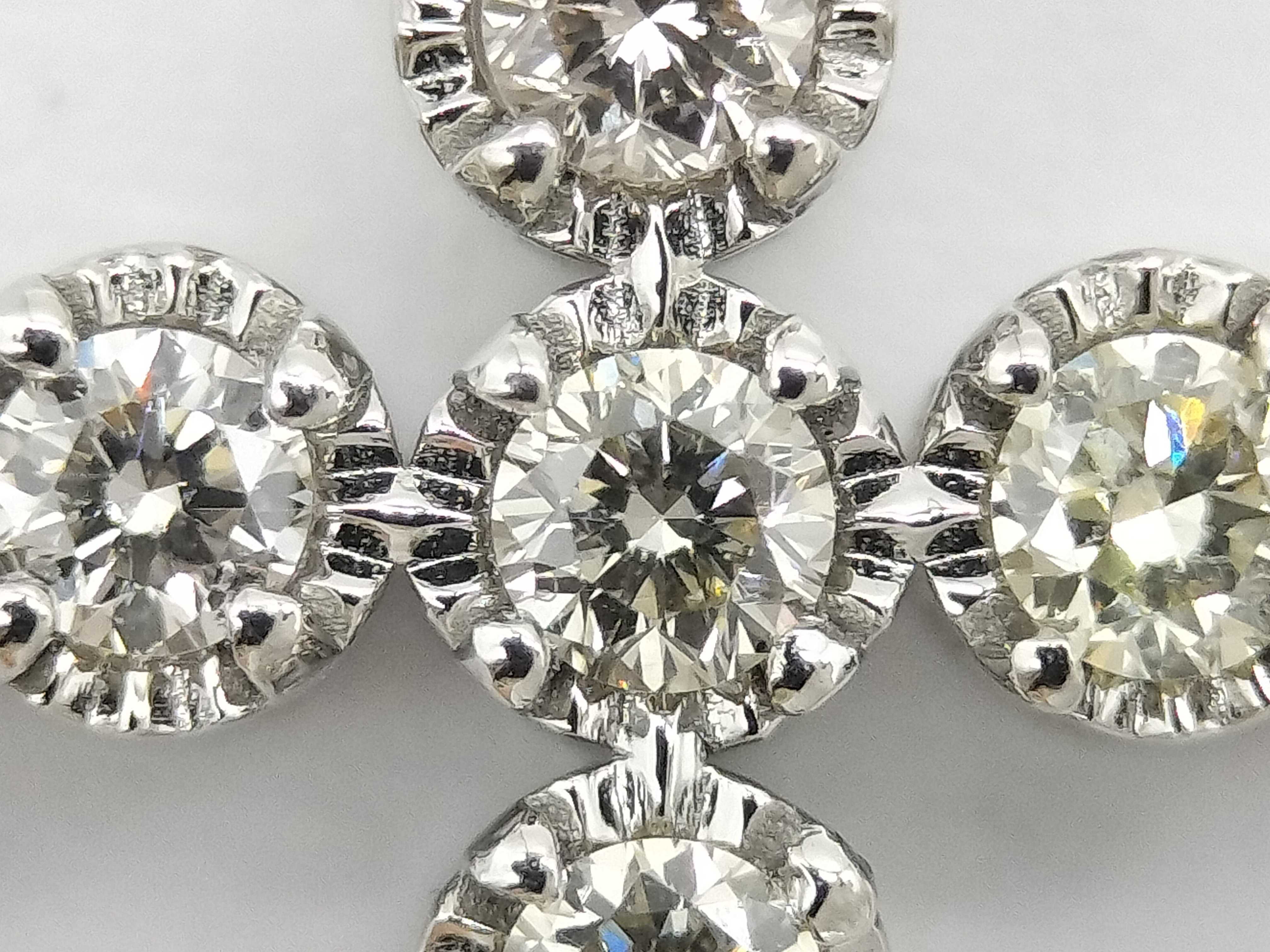 Platinum and Round Brilliant Cut Diamond Cross Pendant
