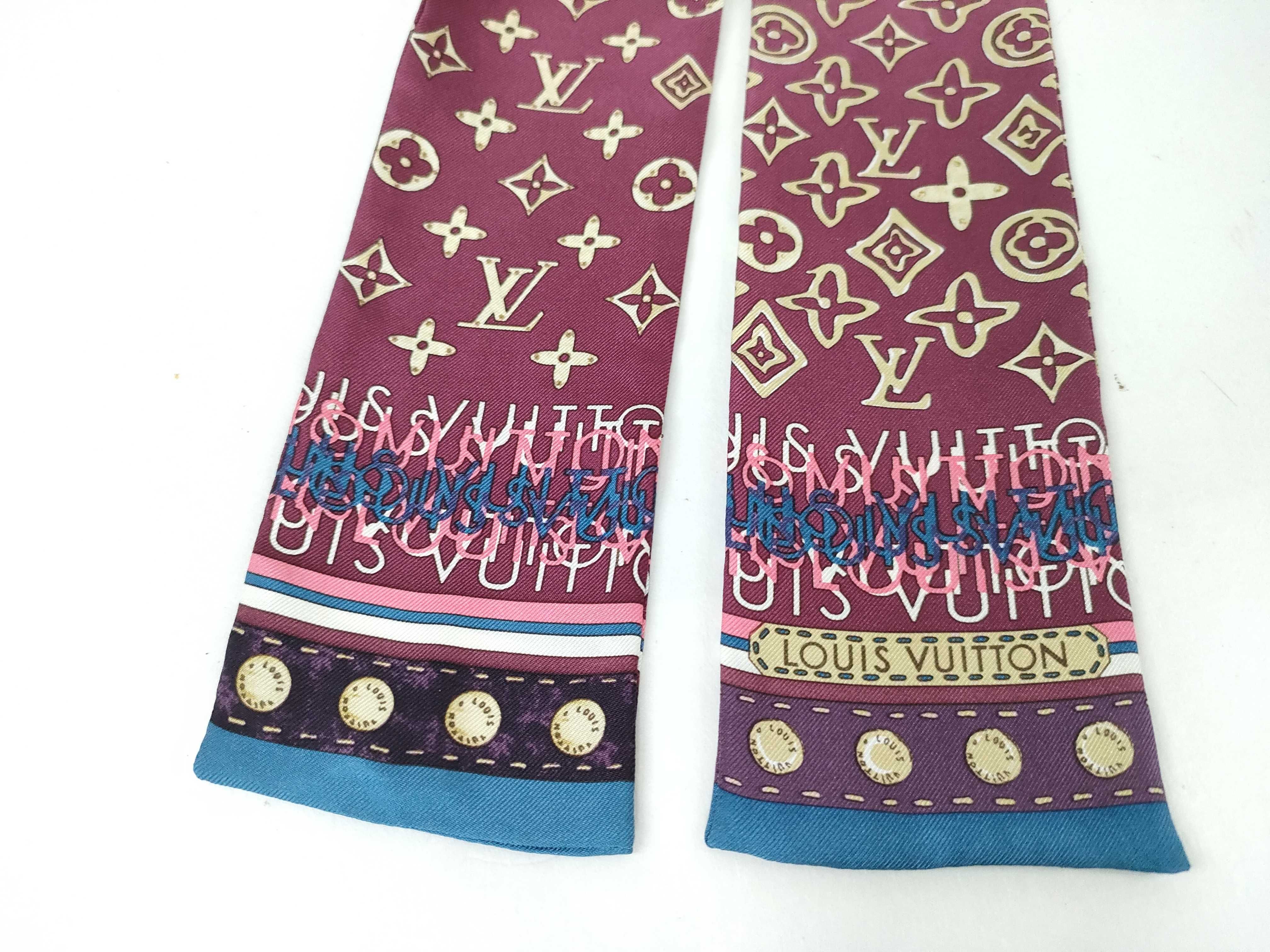 Louis Vuitton Ombre Monogram and Graffiti Silk Bandeau Scarf