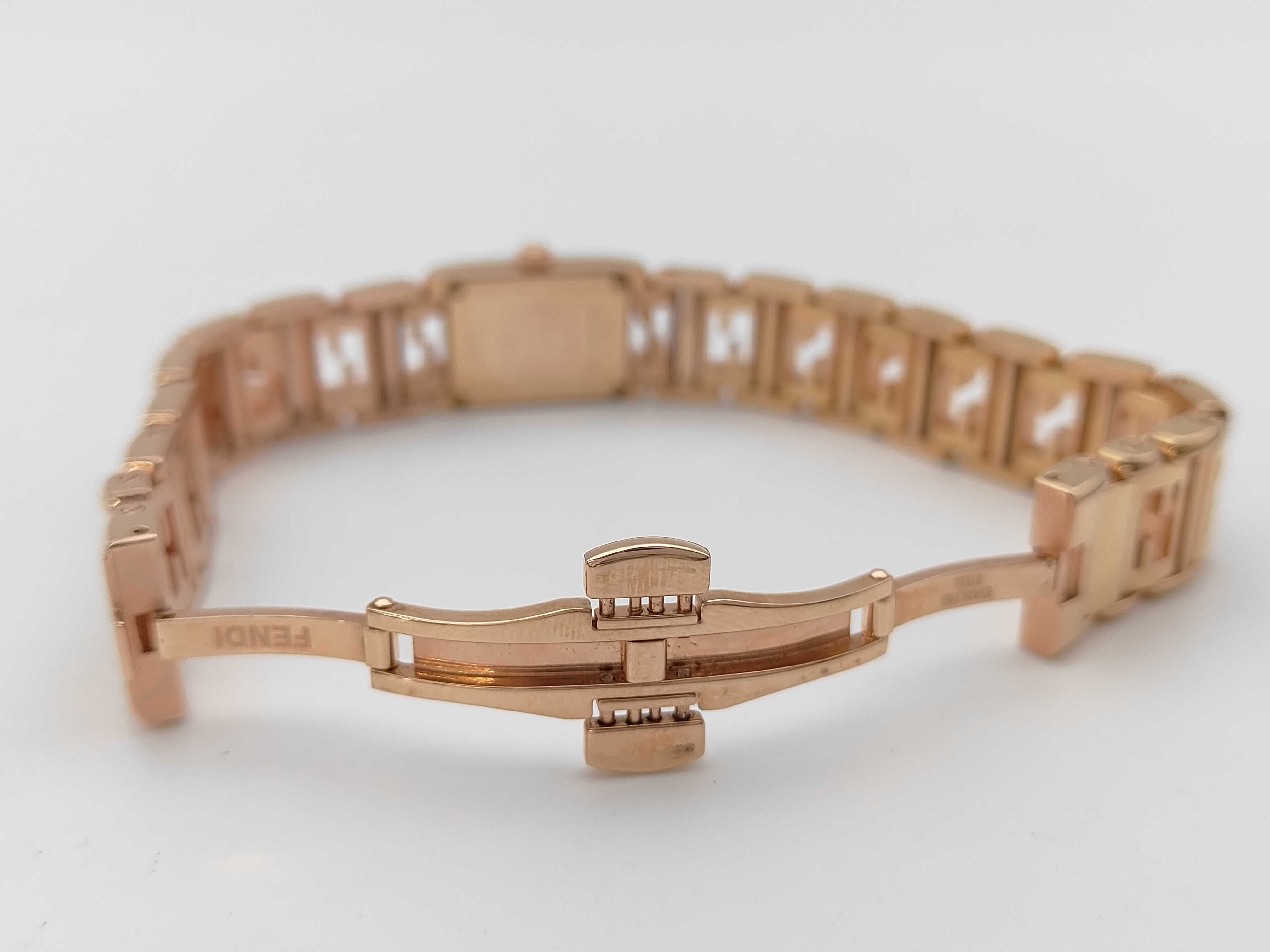 Fendi Orologi Classico Rose Gold-Tone Stainless Steel Watch 006-1200L-437 with Box