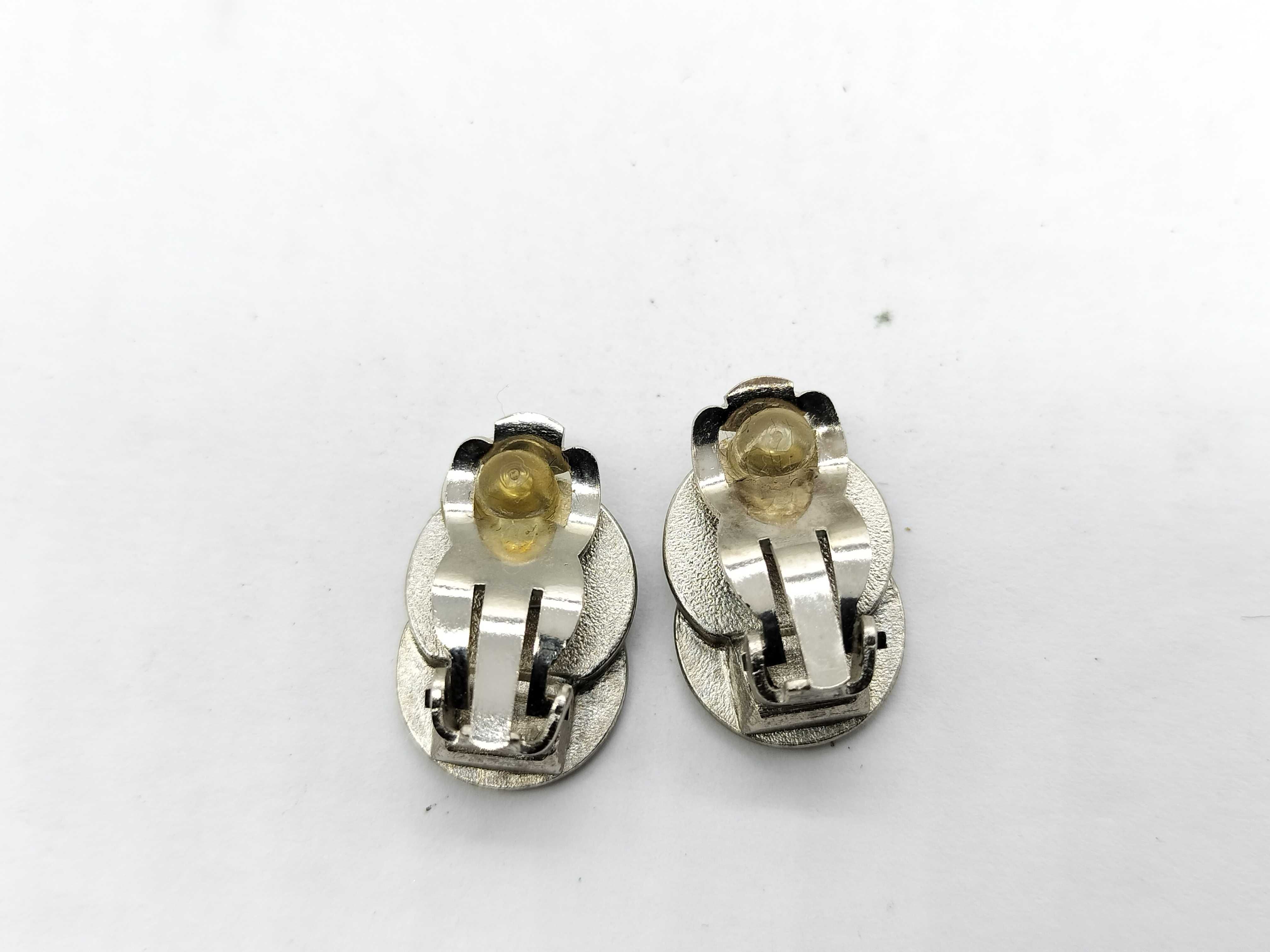 A Pair of Chanel Silver-Tone Double Disc Clip-On Earrings, Spring 1999