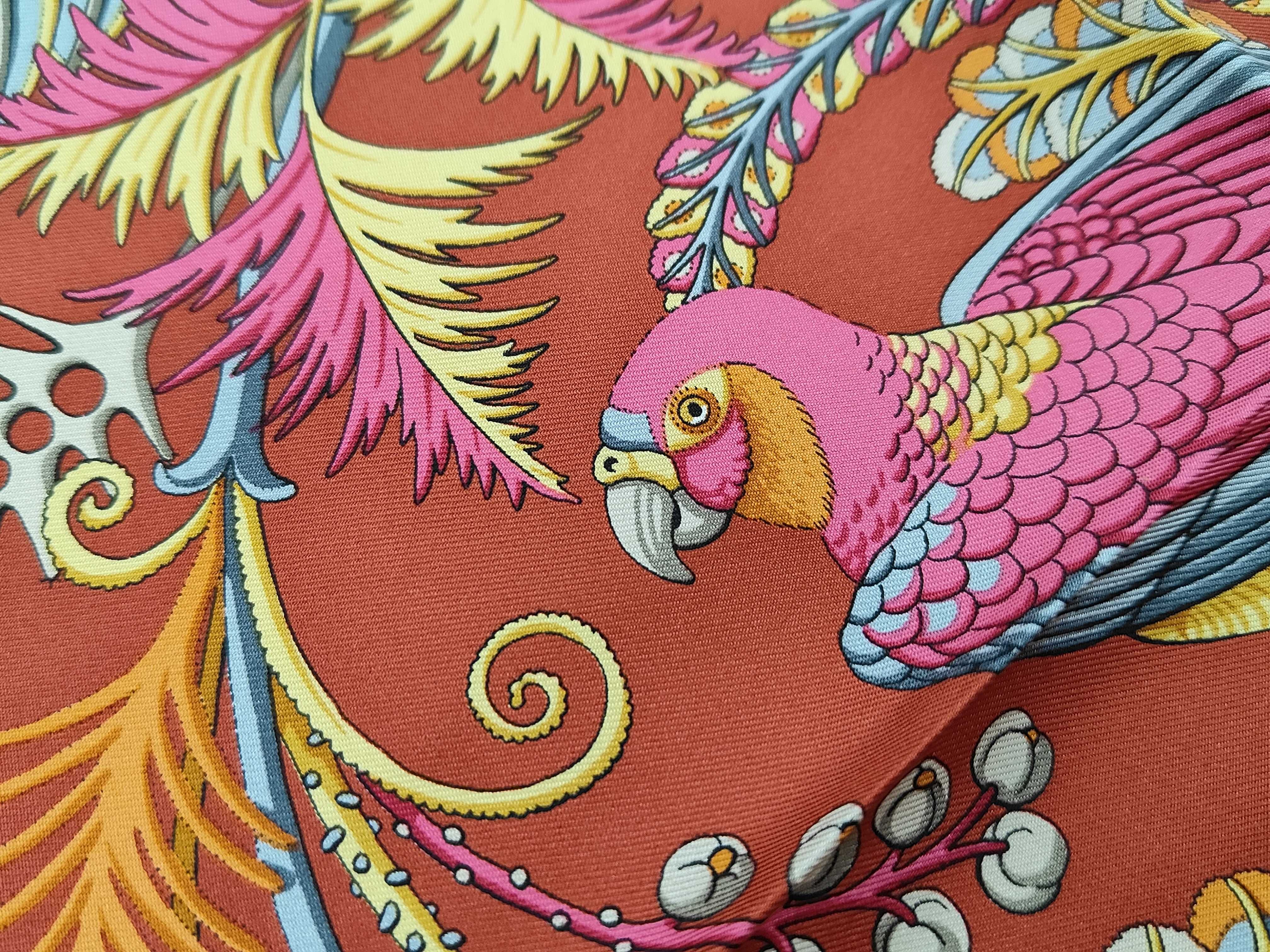 Salvatore Ferragamo Silk Twill Scarf with Jungle Wildlife Motif