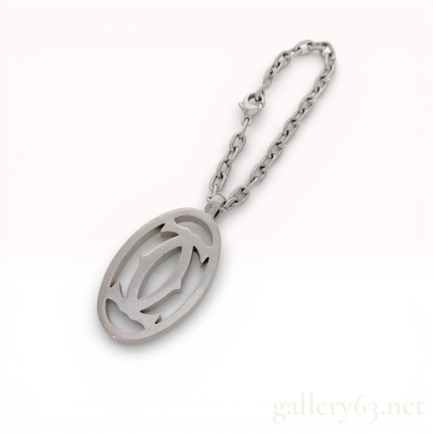Cartier C de Cartier Logo Pendant Charm on Cable Link Chain