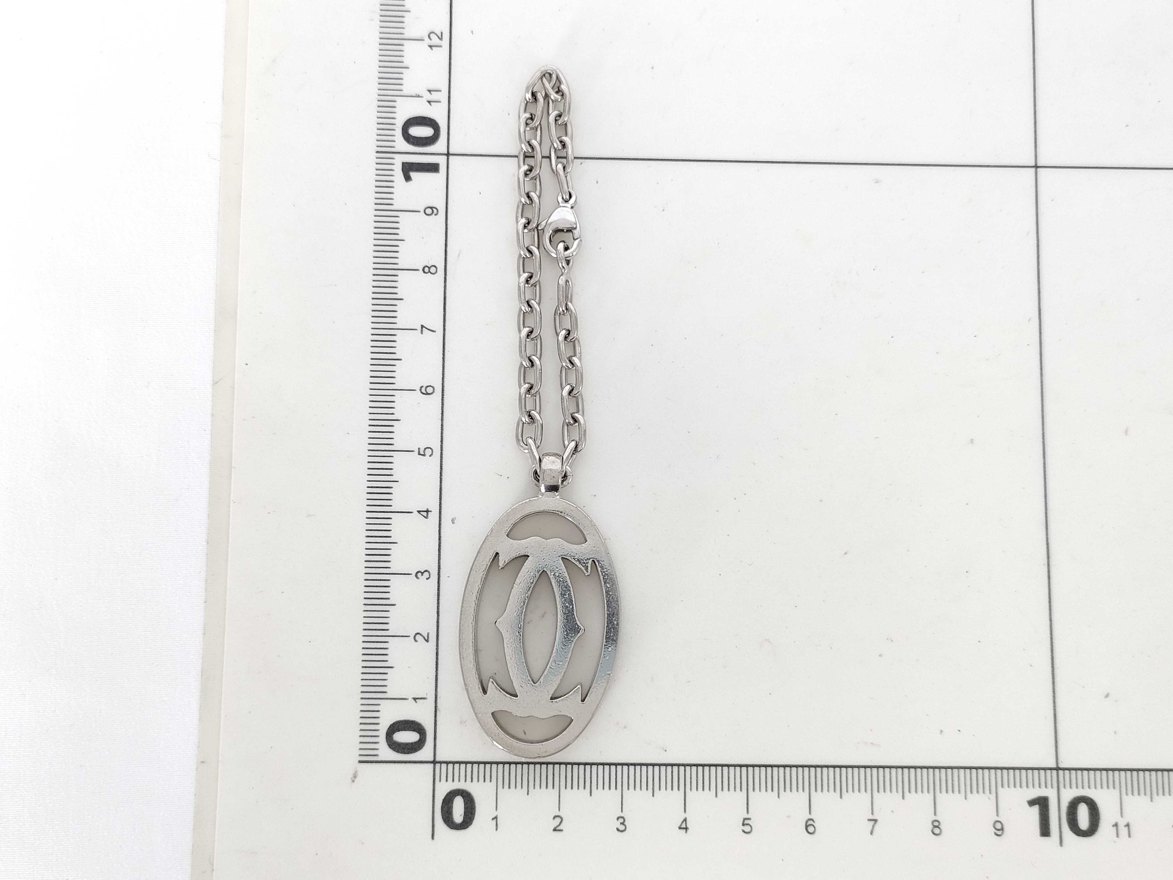 Cartier C de Cartier Logo Pendant Charm on Cable Link Chain