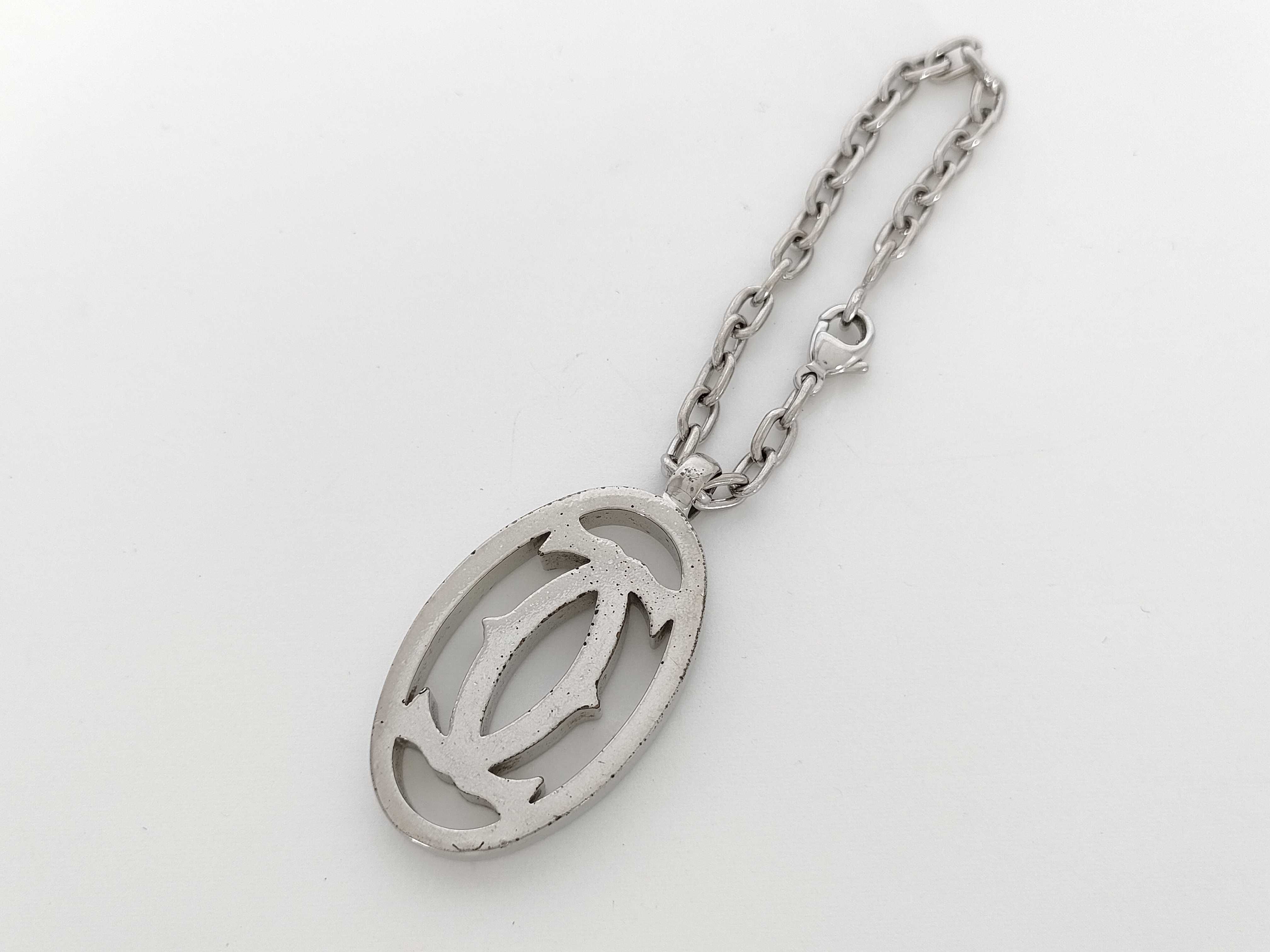 Cartier C de Cartier Logo Pendant Charm on Cable Link Chain