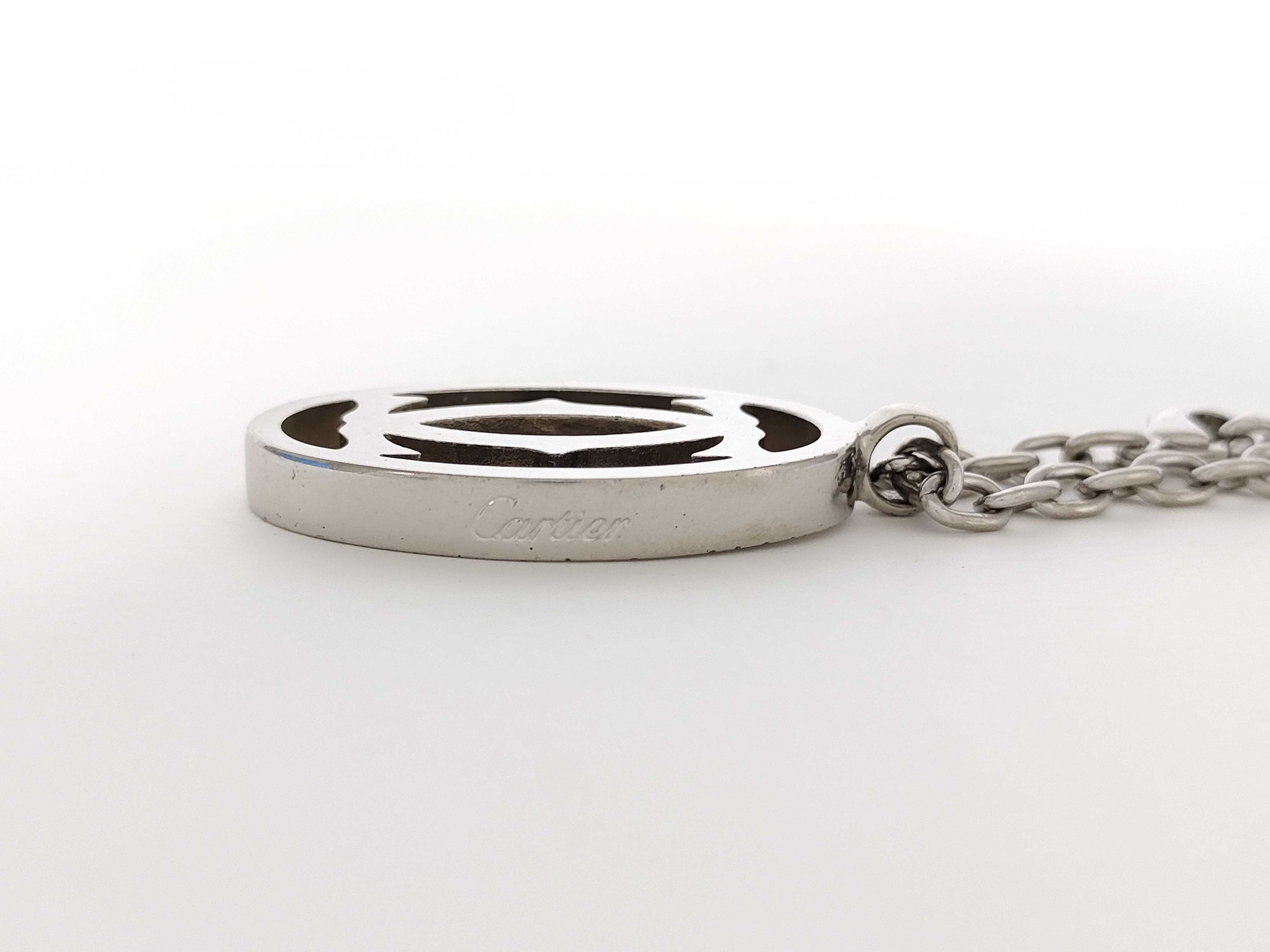 Cartier C de Cartier Logo Pendant Charm on Cable Link Chain