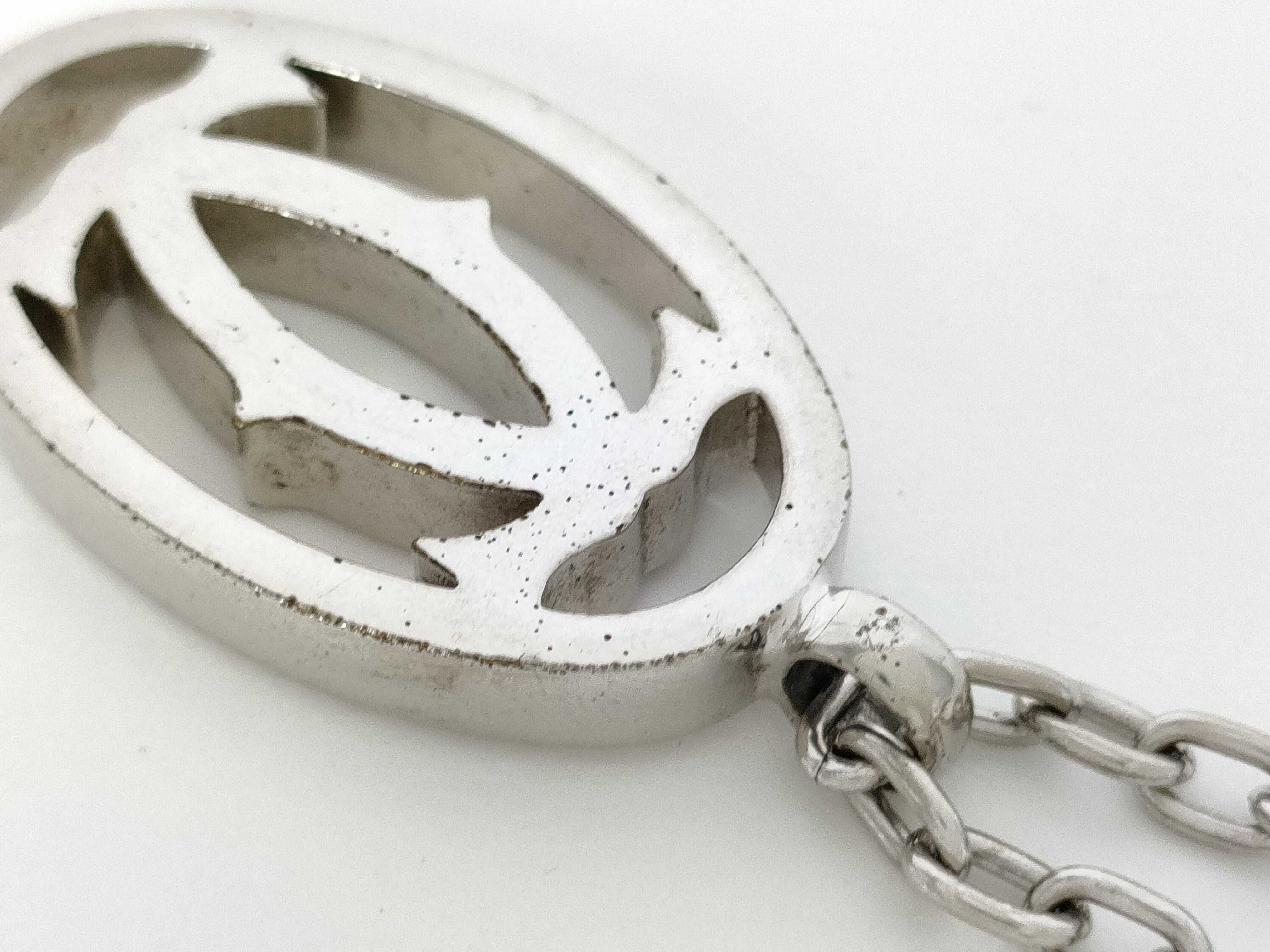 Cartier C de Cartier Logo Pendant Charm on Cable Link Chain