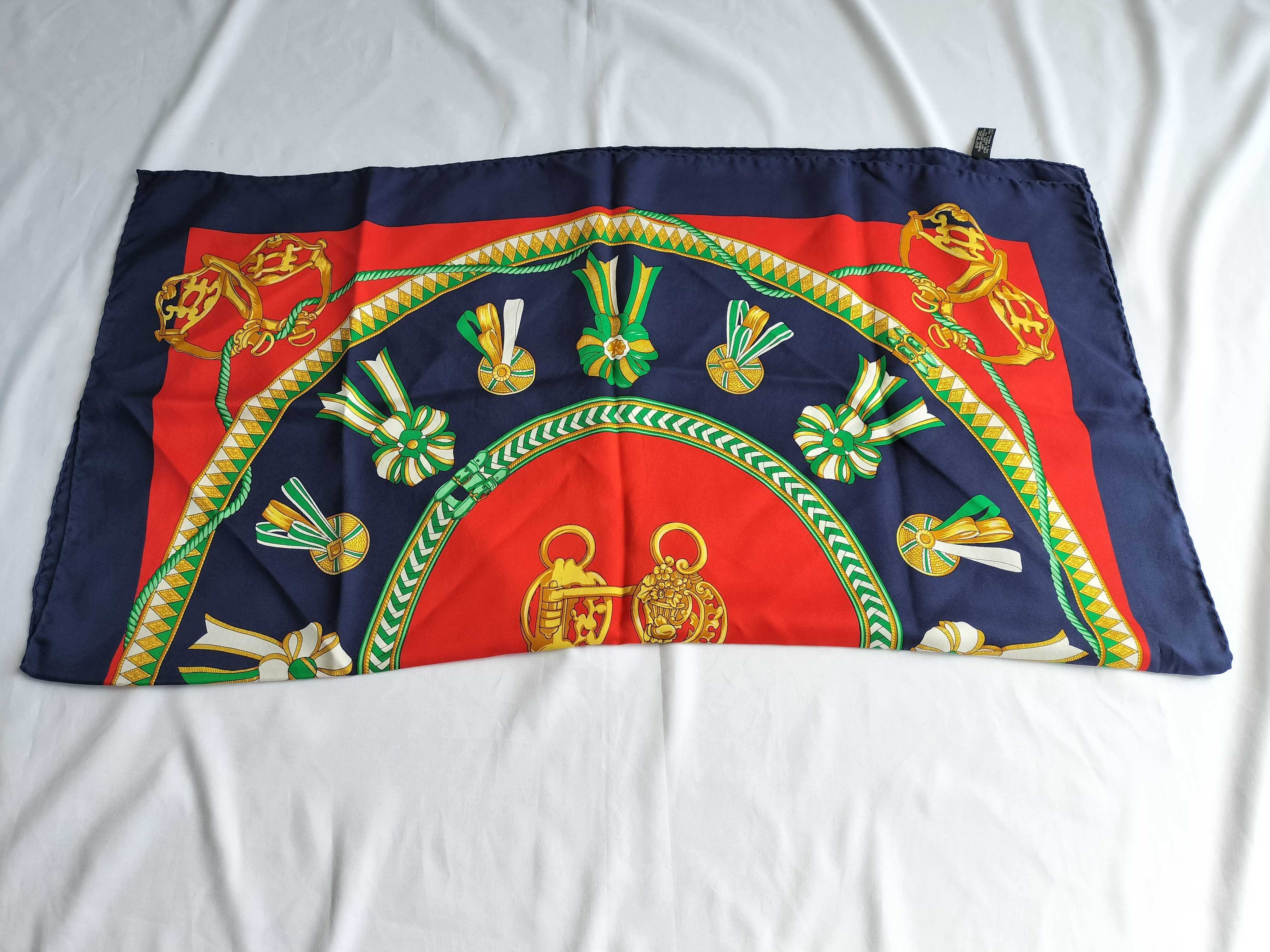 Celine Paris Equestrian Motif Silk Scarf