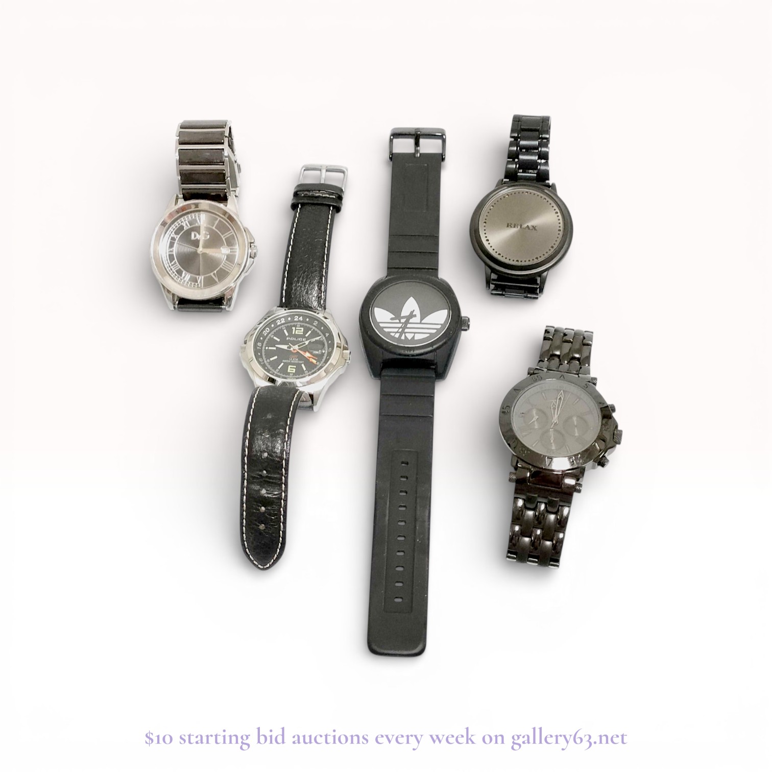 Police, Adidas, and D&G Fashion Wristwatch Collection