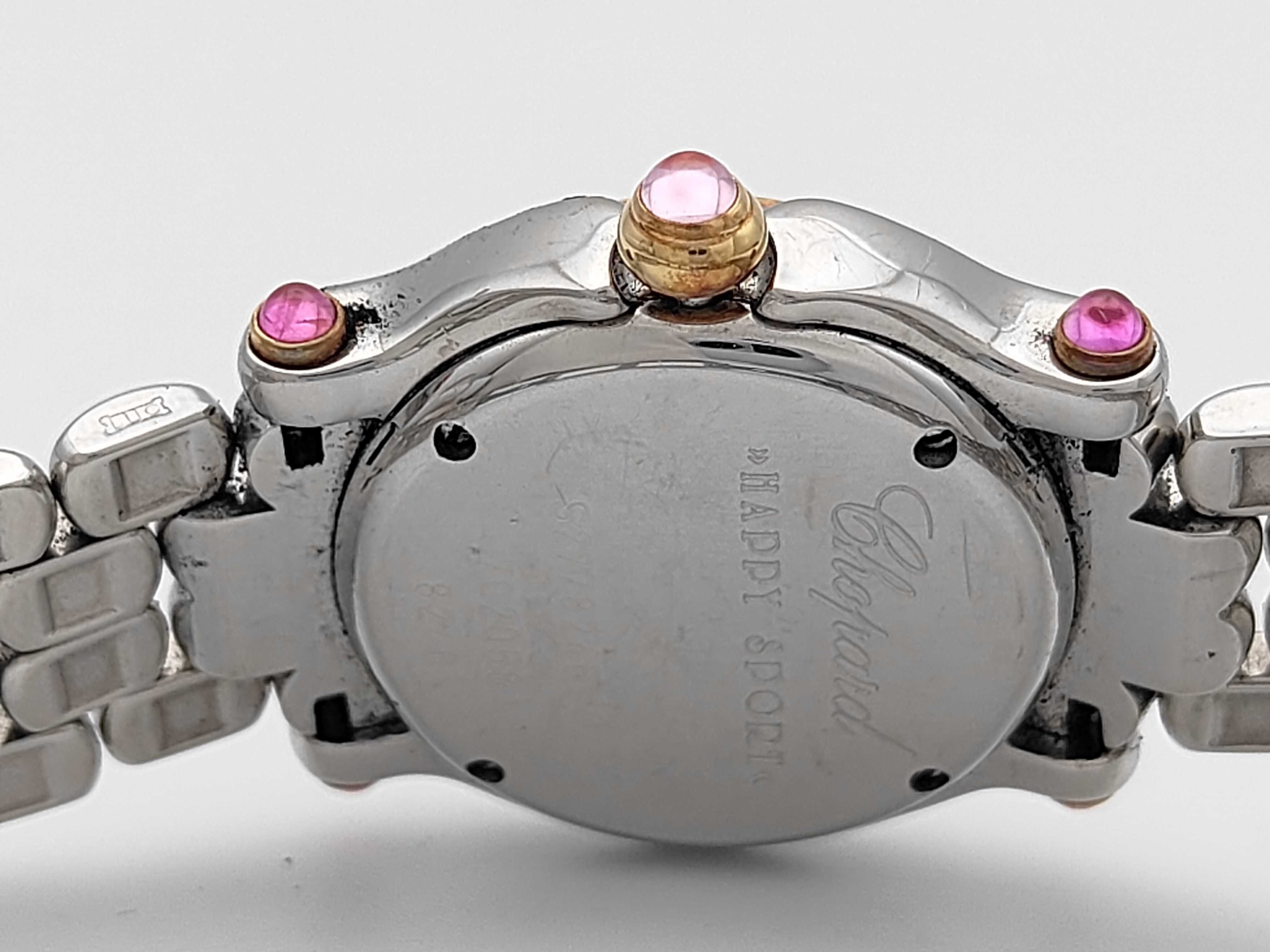 Chopard Happy Sport Moon and Stars 18K Yellow Gold/Stainless Ladies Wristwatch with box